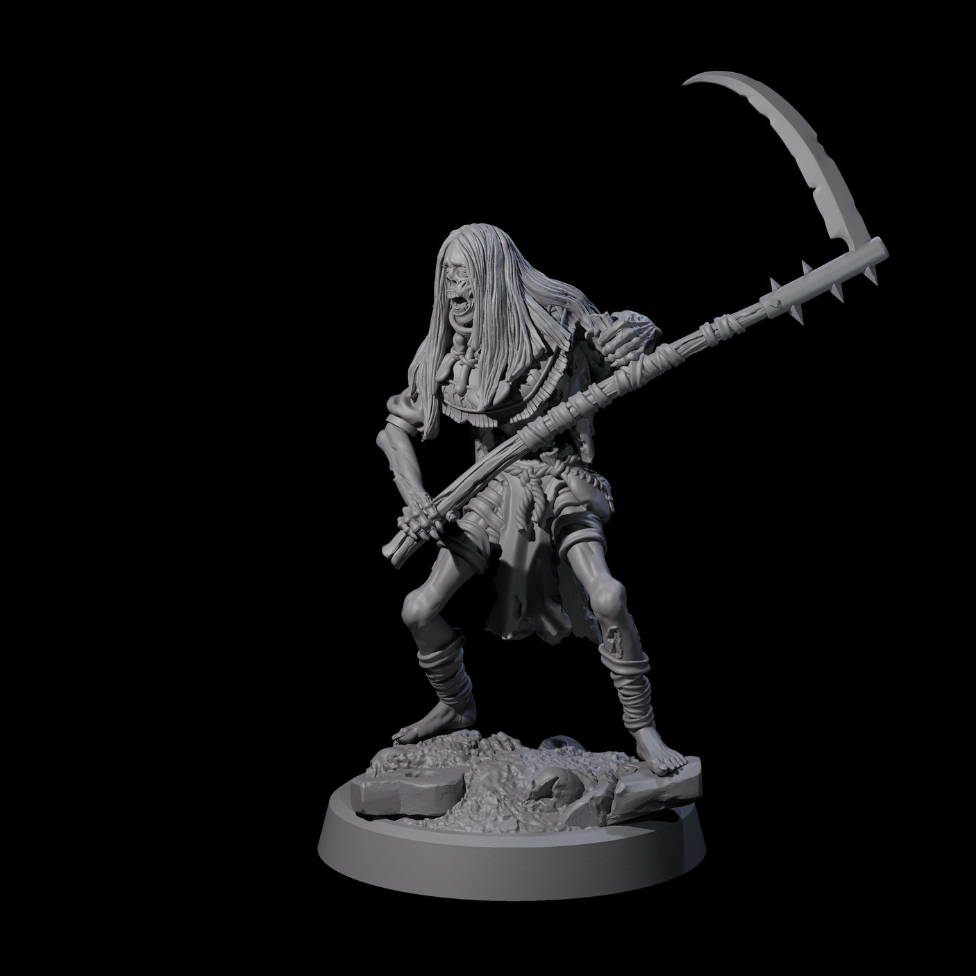 Weathered Zombie Serf D Miniature for Dungeons and Dragons, Pathfinder or other TTRPGs