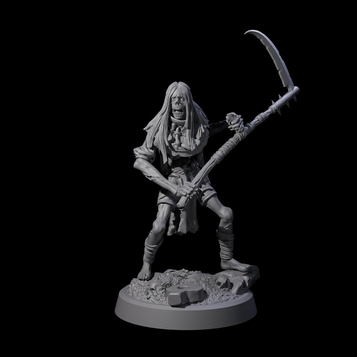 Weathered Zombie Serf D Miniature for Dungeons and Dragons, Pathfinder or other TTRPGs