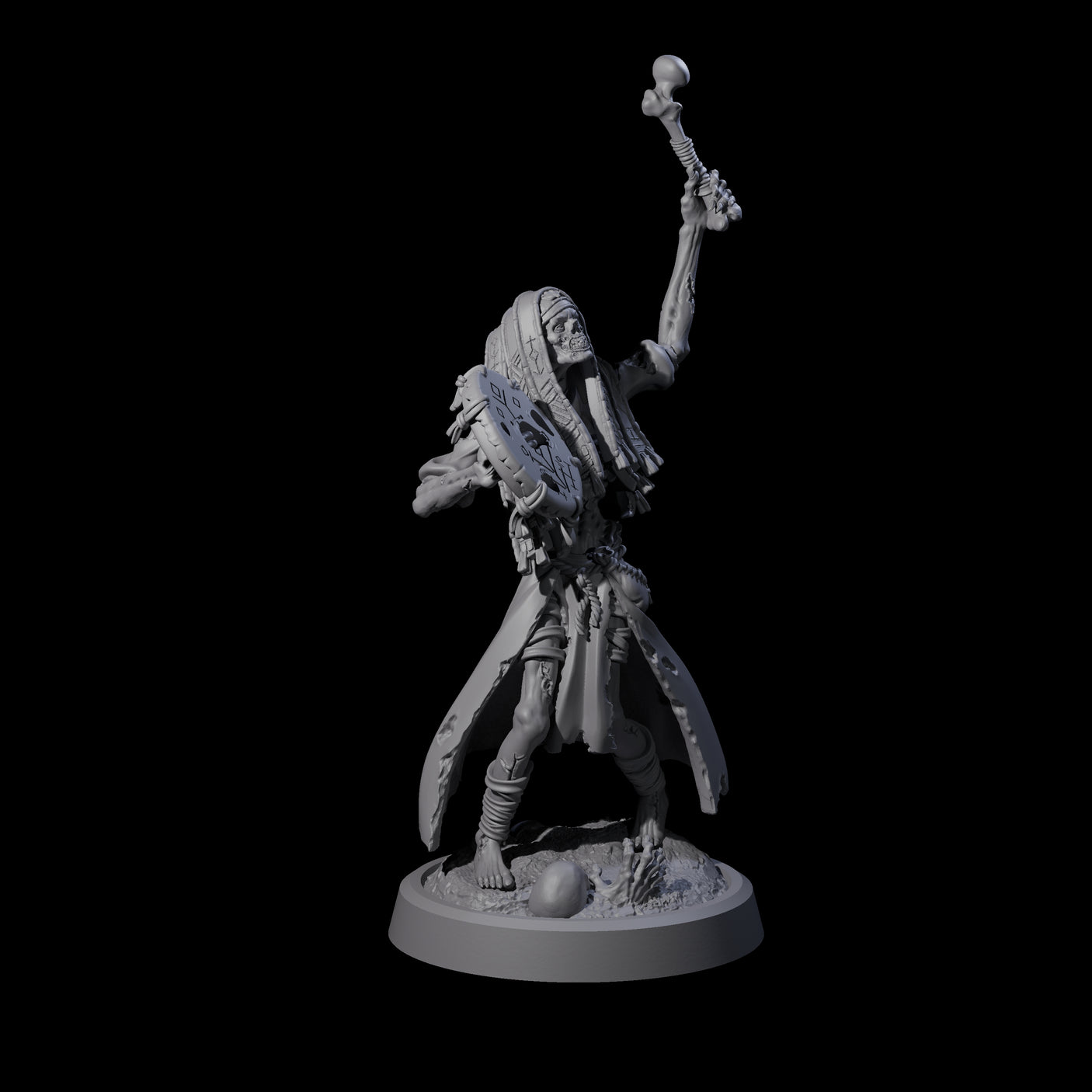 Weathered Zombie Serfs Miniature for Dungeons and Dragons, Pathfinder or other TTRPGs