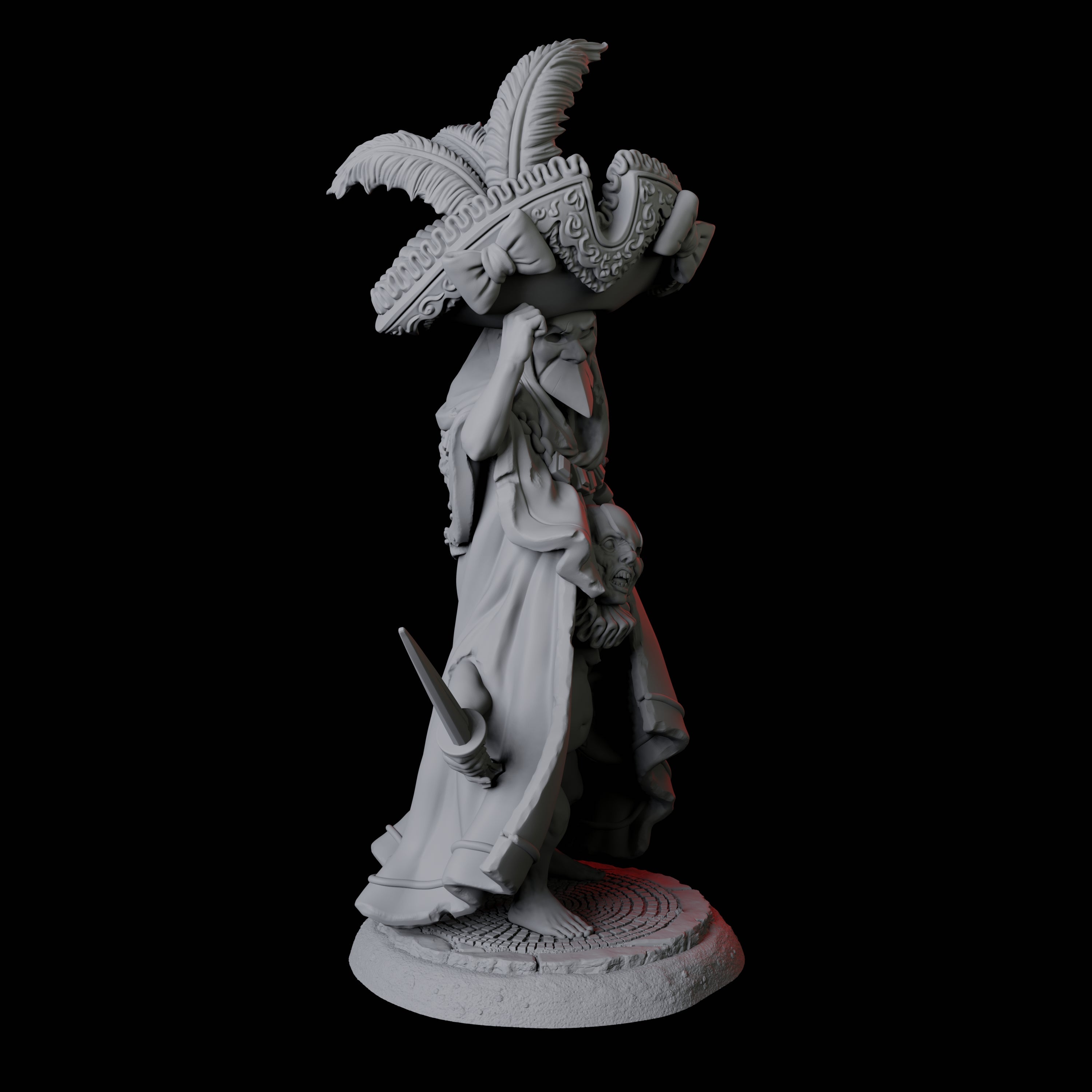 Weird Halfling Jester Pair A Miniature for Dungeons and Dragons, Pathfinder or other TTRPGs