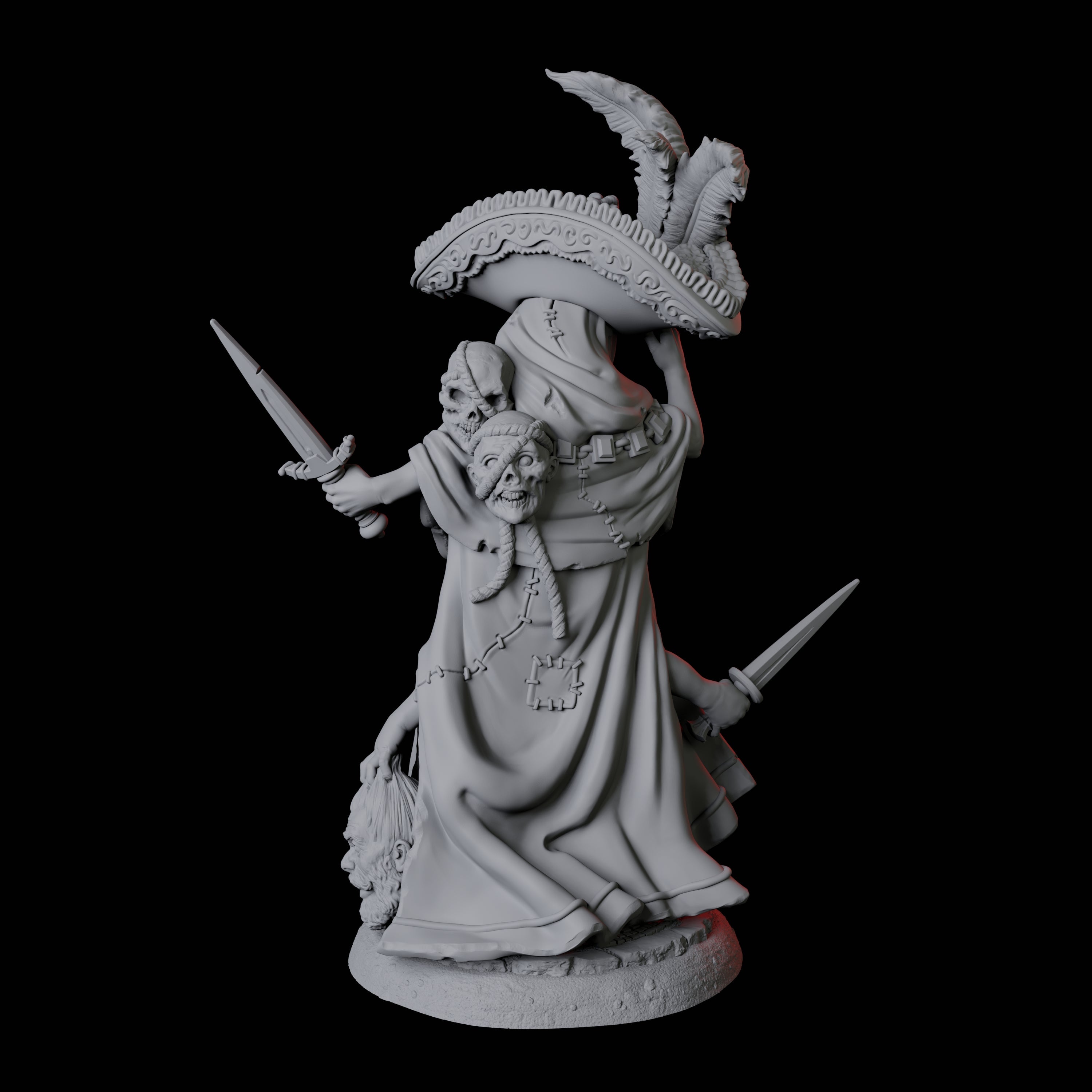 Weird Halfling Jester Pair A Miniature for Dungeons and Dragons, Pathfinder or other TTRPGs