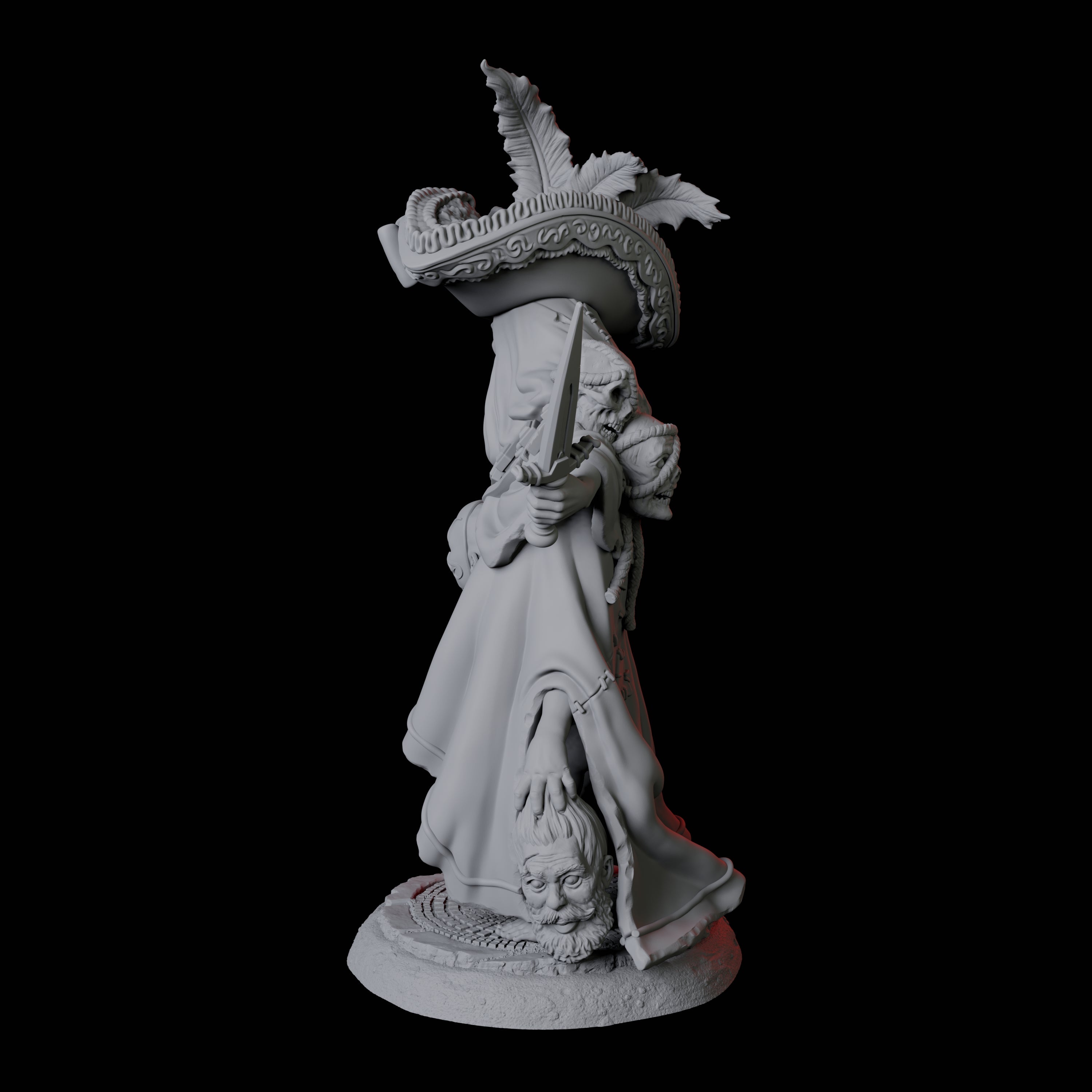 Weird Halfling Jester Pair A Miniature for Dungeons and Dragons, Pathfinder or other TTRPGs