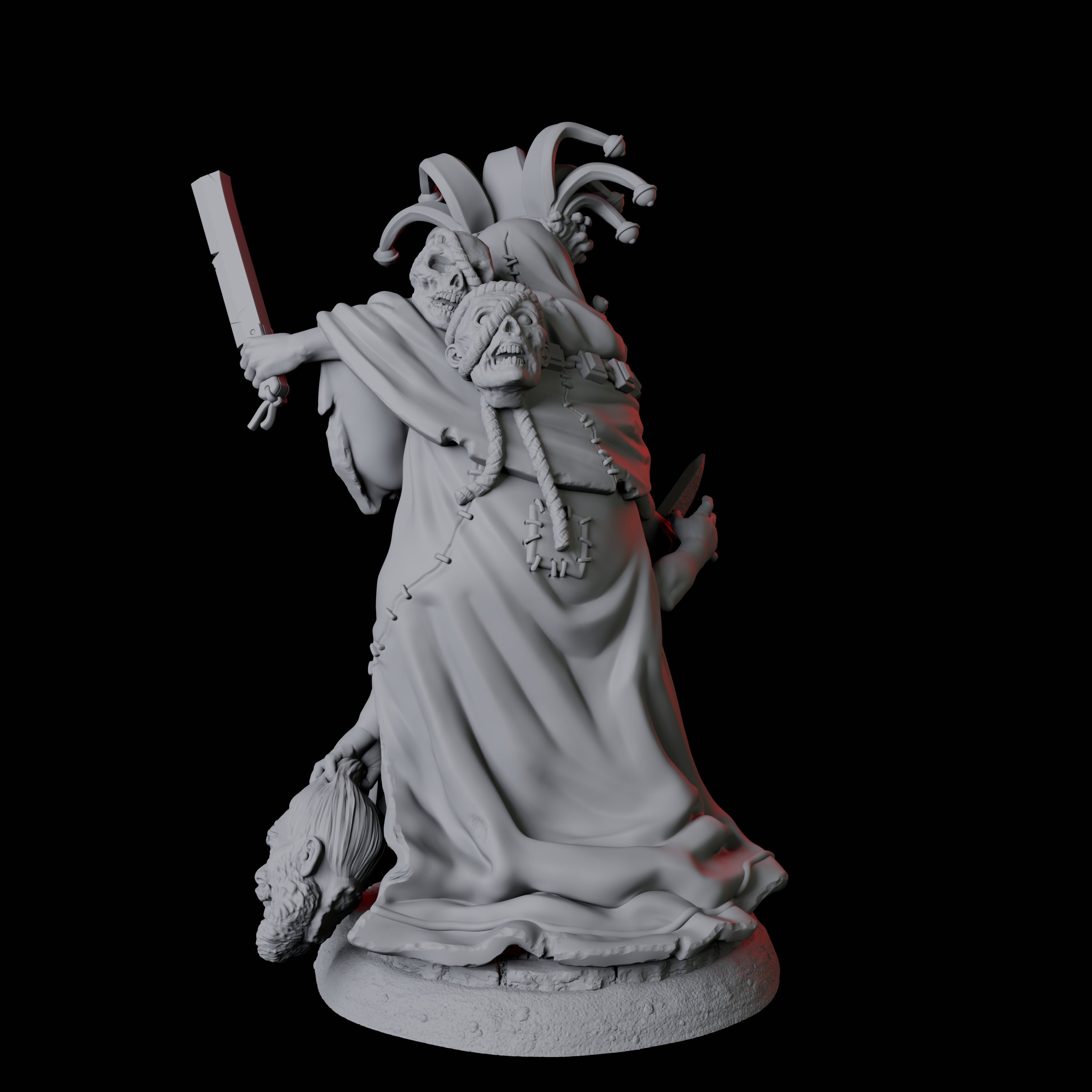 Weird Halfling Jester Pair B Miniature for Dungeons and Dragons, Pathfinder or other TTRPGs