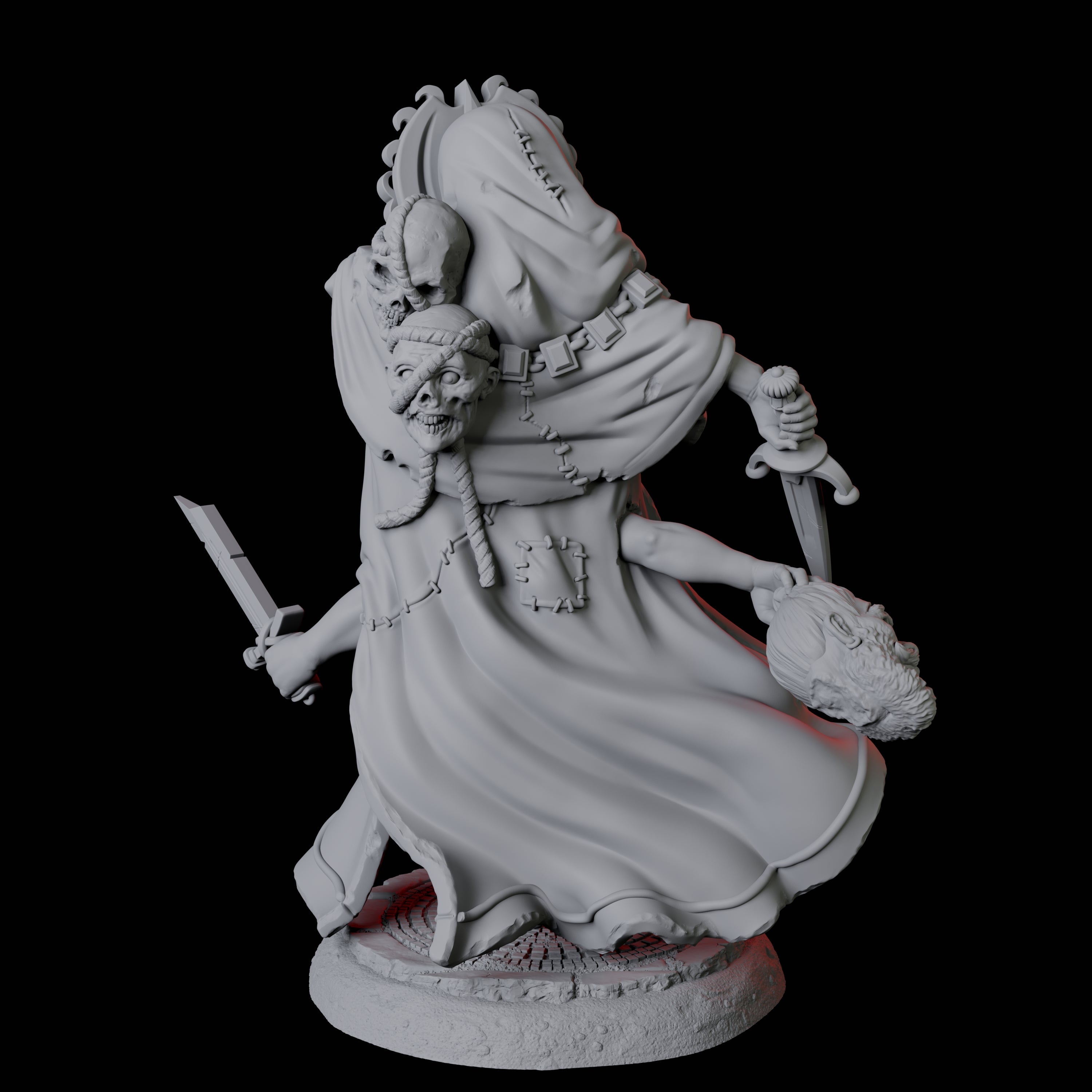 Weird Halfling Jester Pair C Miniature for Dungeons and Dragons, Pathfinder or other TTRPGs