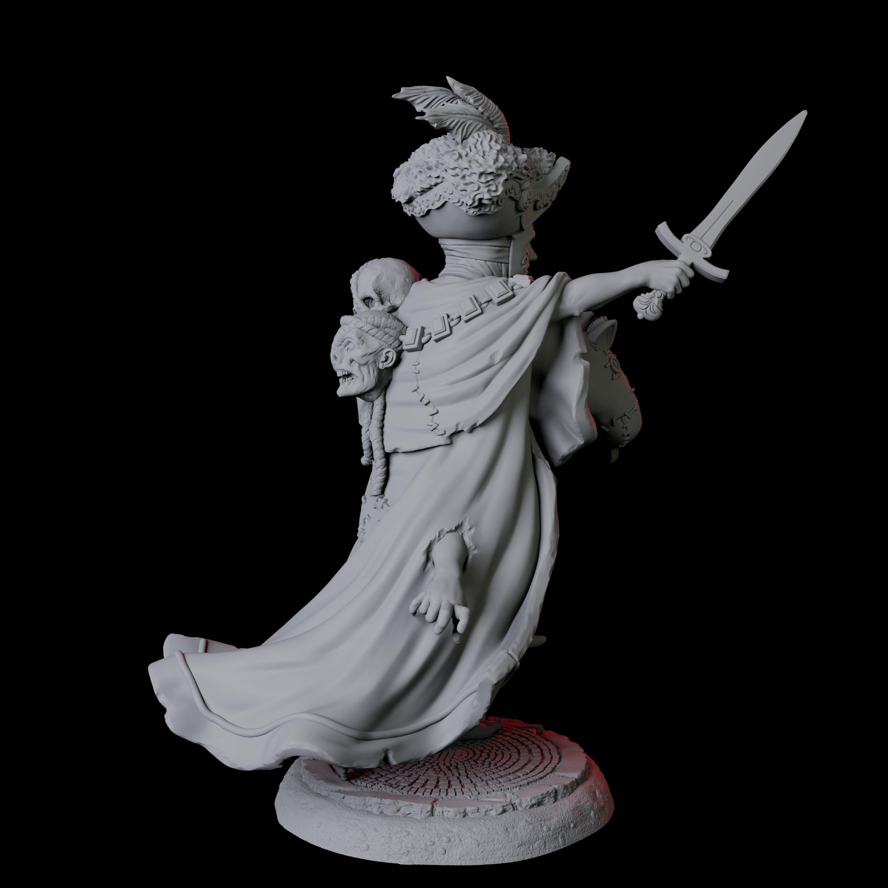 Weird Halfling Jester Pair D Miniature for Dungeons and Dragons, Pathfinder or other TTRPGs