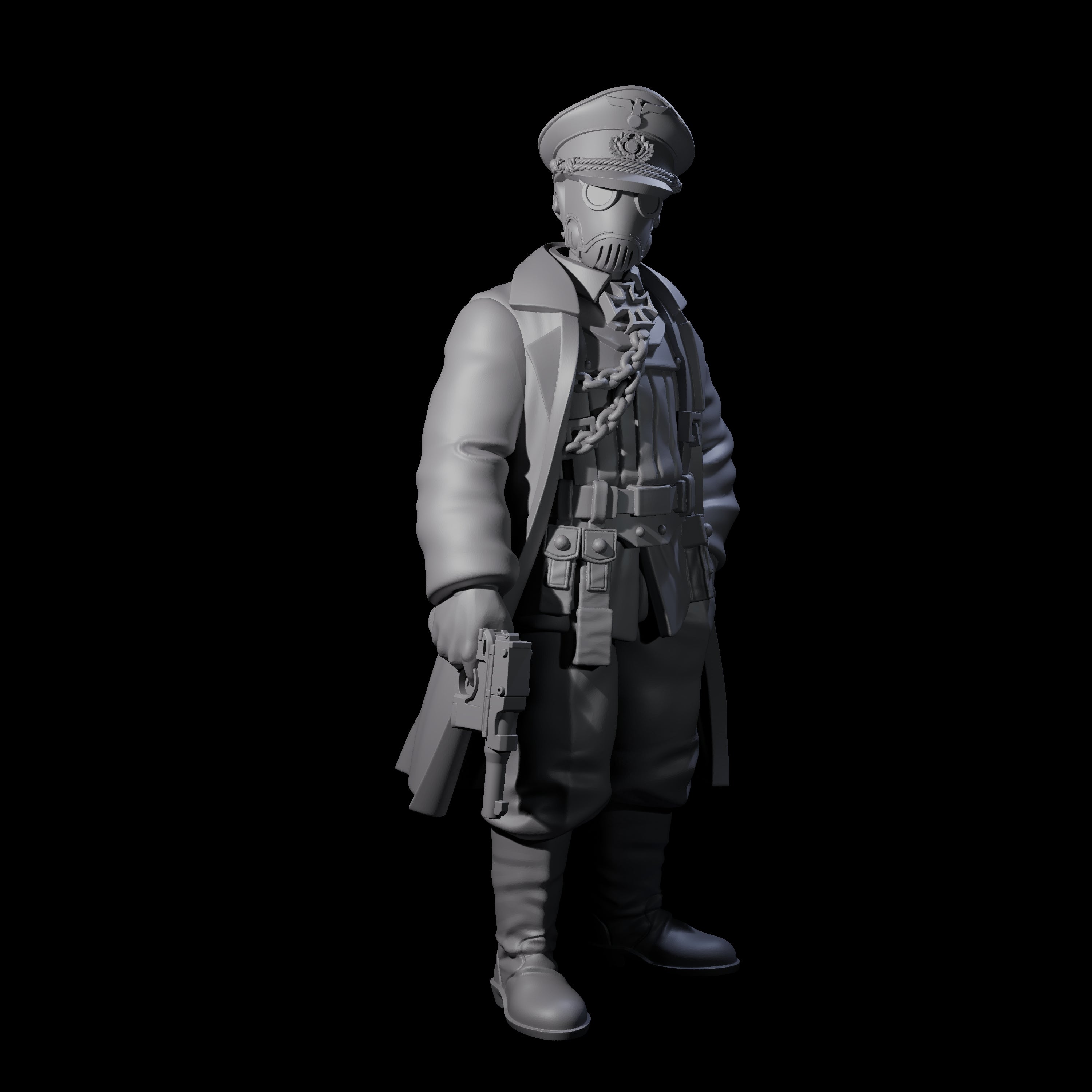 Weird War German Calculating Officer A Miniature for Dungeons and Dragons, Pathfinder or other TTRPGs