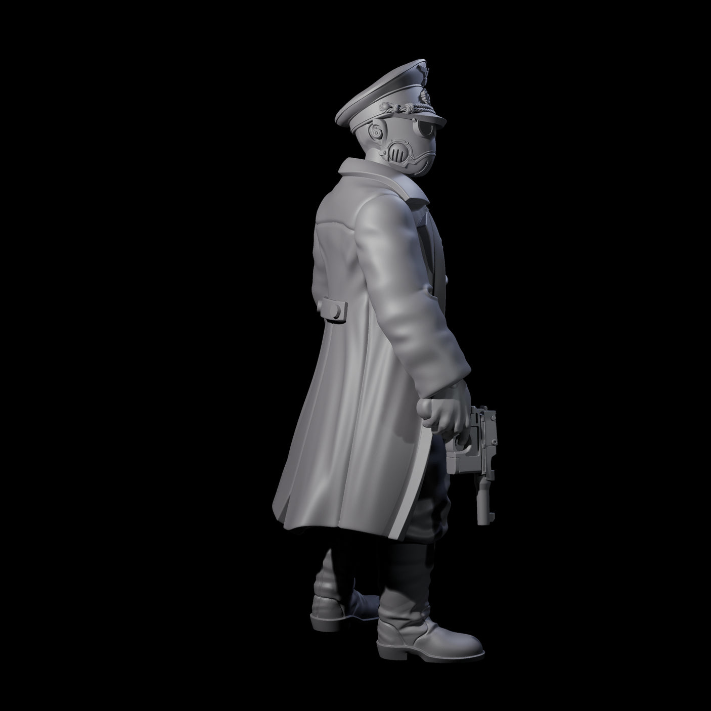 Weird War German Calculating Officer A Miniature for Dungeons and Dragons, Pathfinder or other TTRPGs