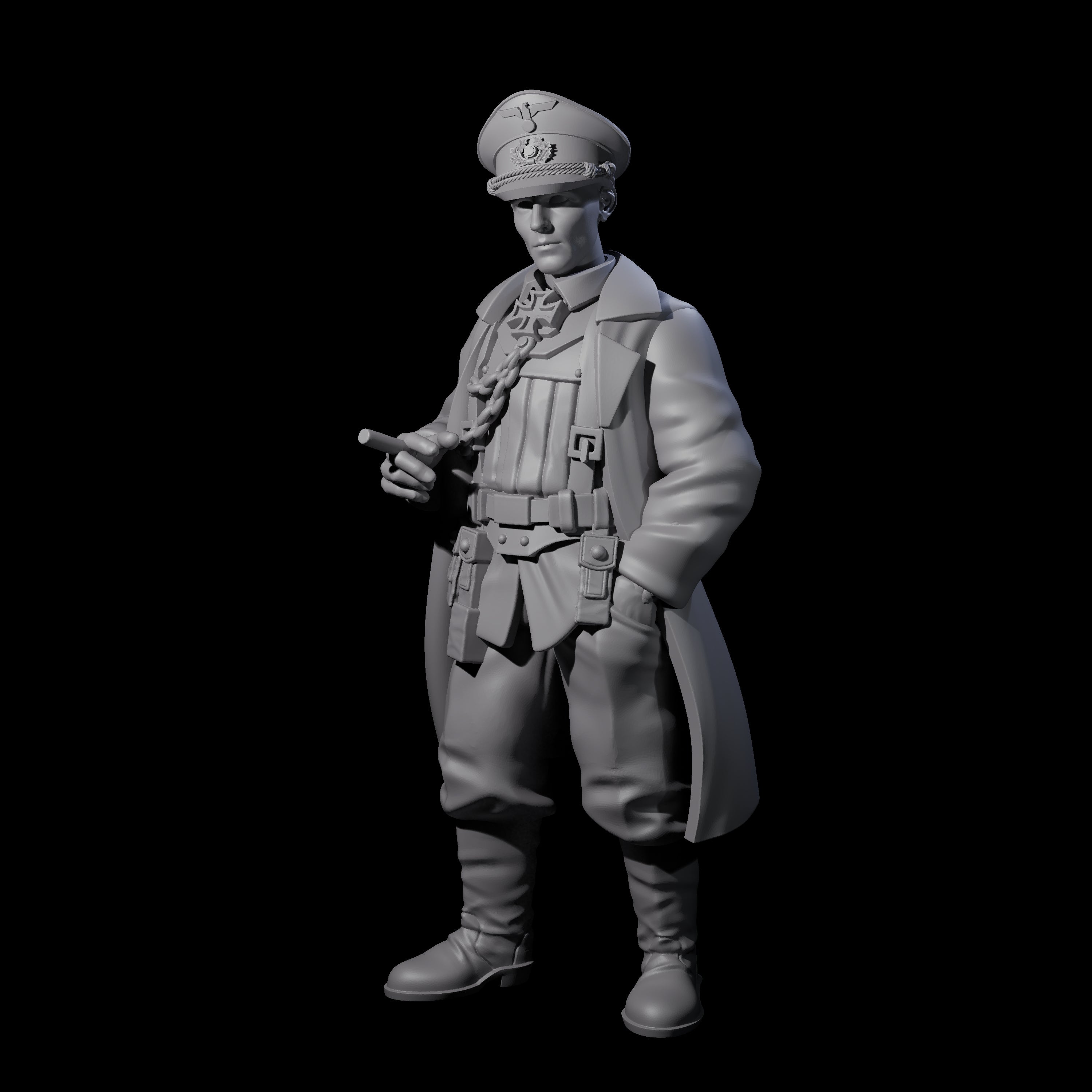 Weird War German Calculating Officer B Miniature for Dungeons and Dragons, Pathfinder or other TTRPGs