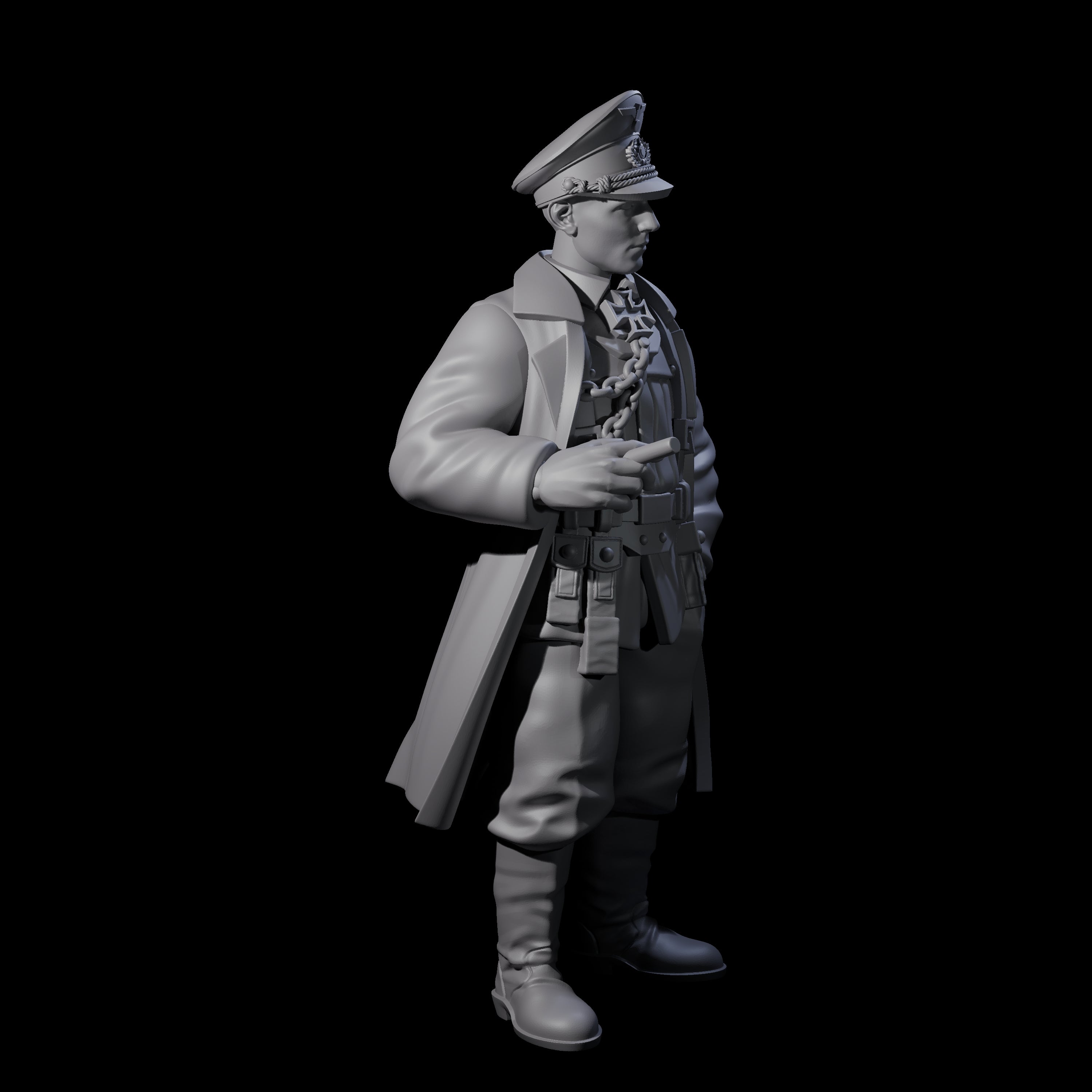Weird War German Calculating Officer B Miniature for Dungeons and Dragons, Pathfinder or other TTRPGs