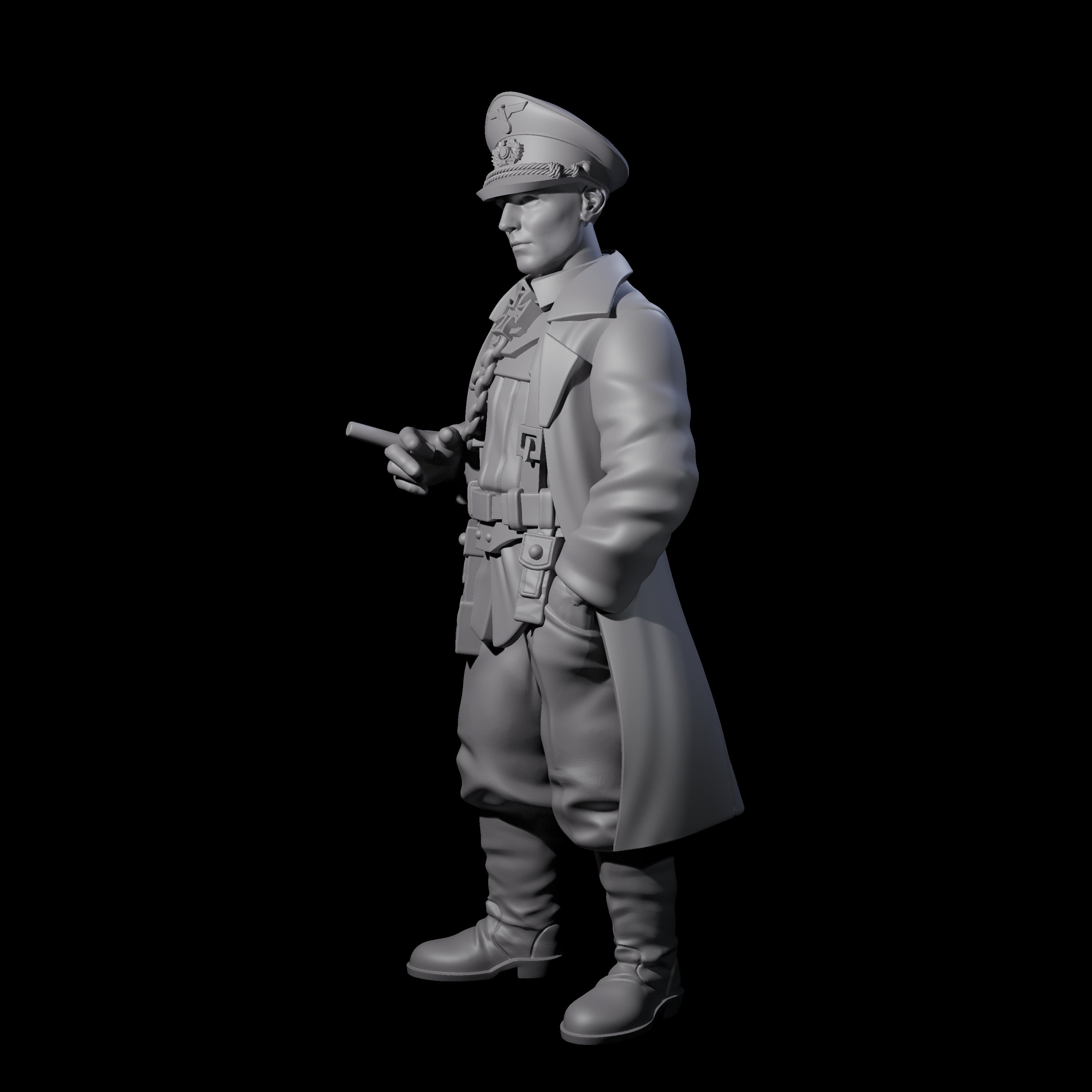 Weird War German Calculating Officer B Miniature for Dungeons and Dragons, Pathfinder or other TTRPGs