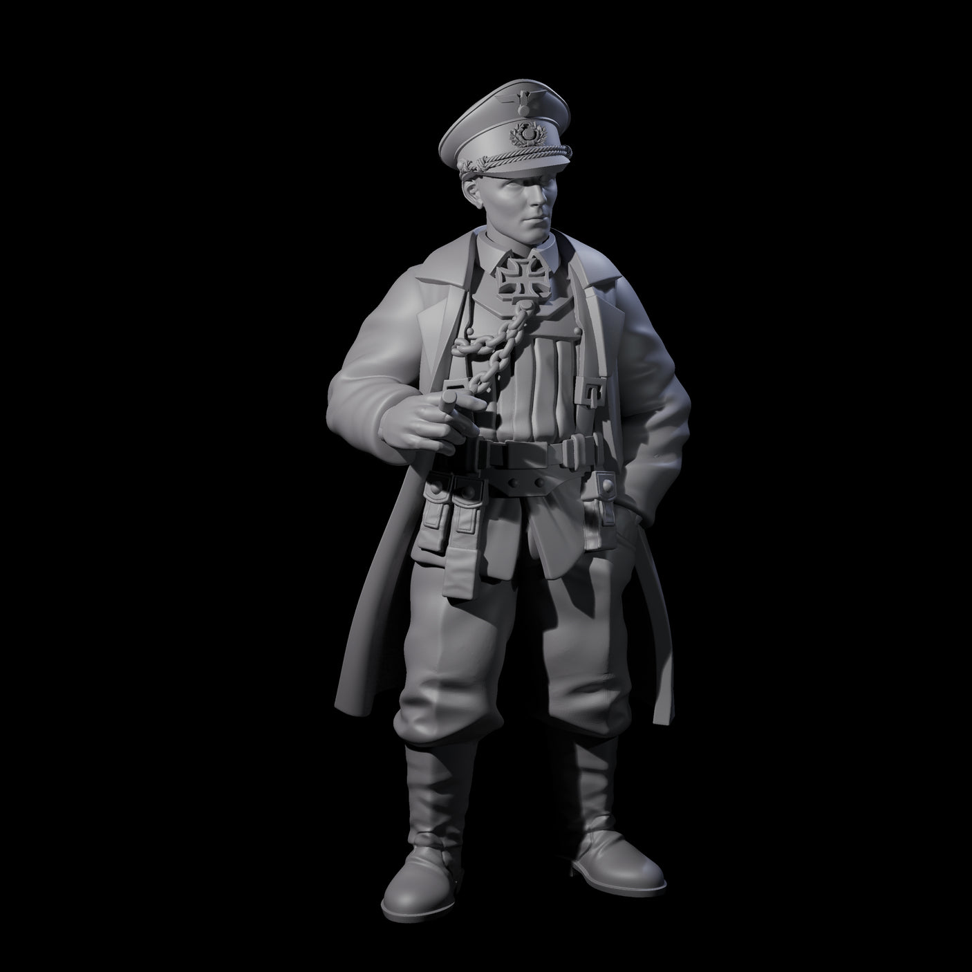 Weird War German Calculating Officer B Miniature for Dungeons and Dragons, Pathfinder or other TTRPGs