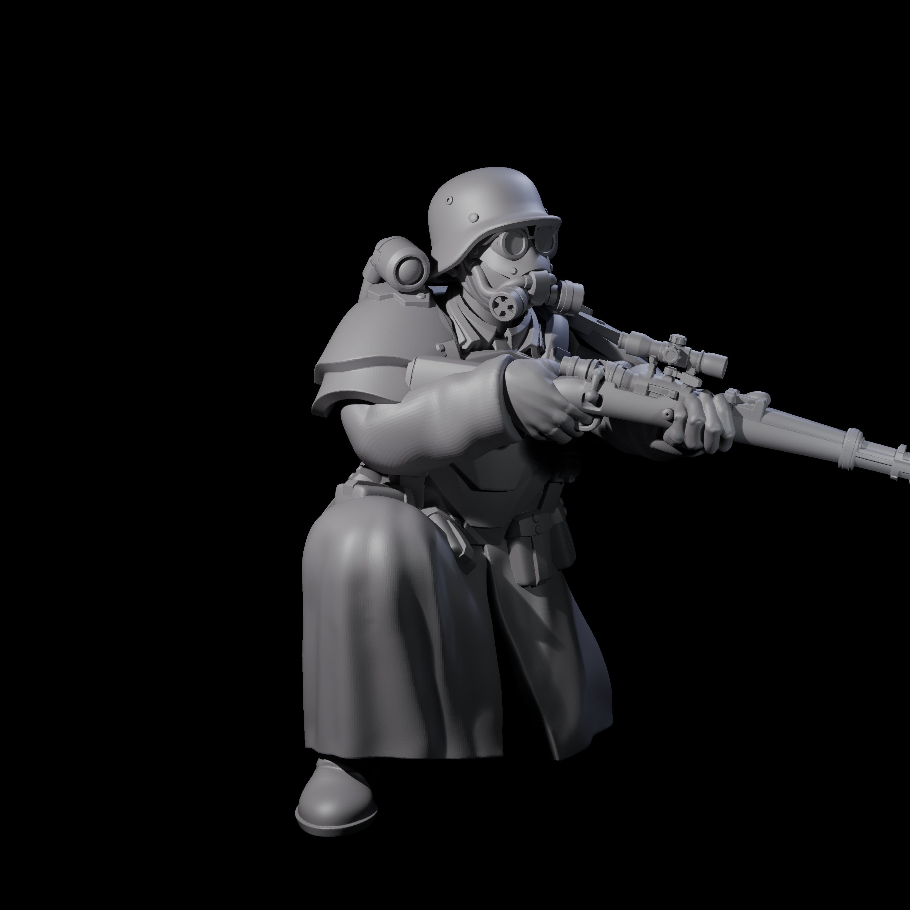 Weird War German Cold Sniper Miniature for Dungeons and Dragons, Pathfinder or other TTRPGs