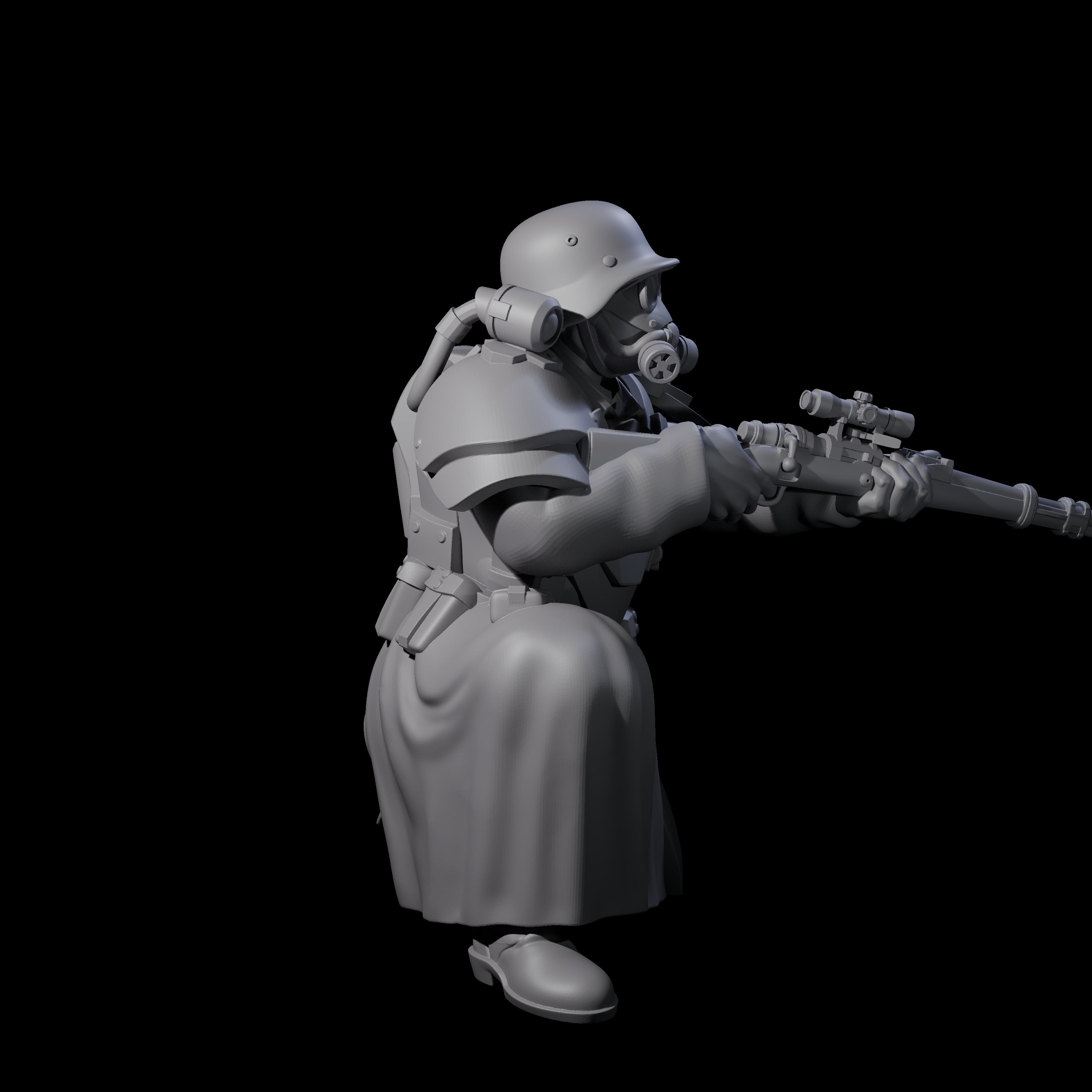 Weird War German Cold Sniper Miniature for Dungeons and Dragons, Pathfinder or other TTRPGs