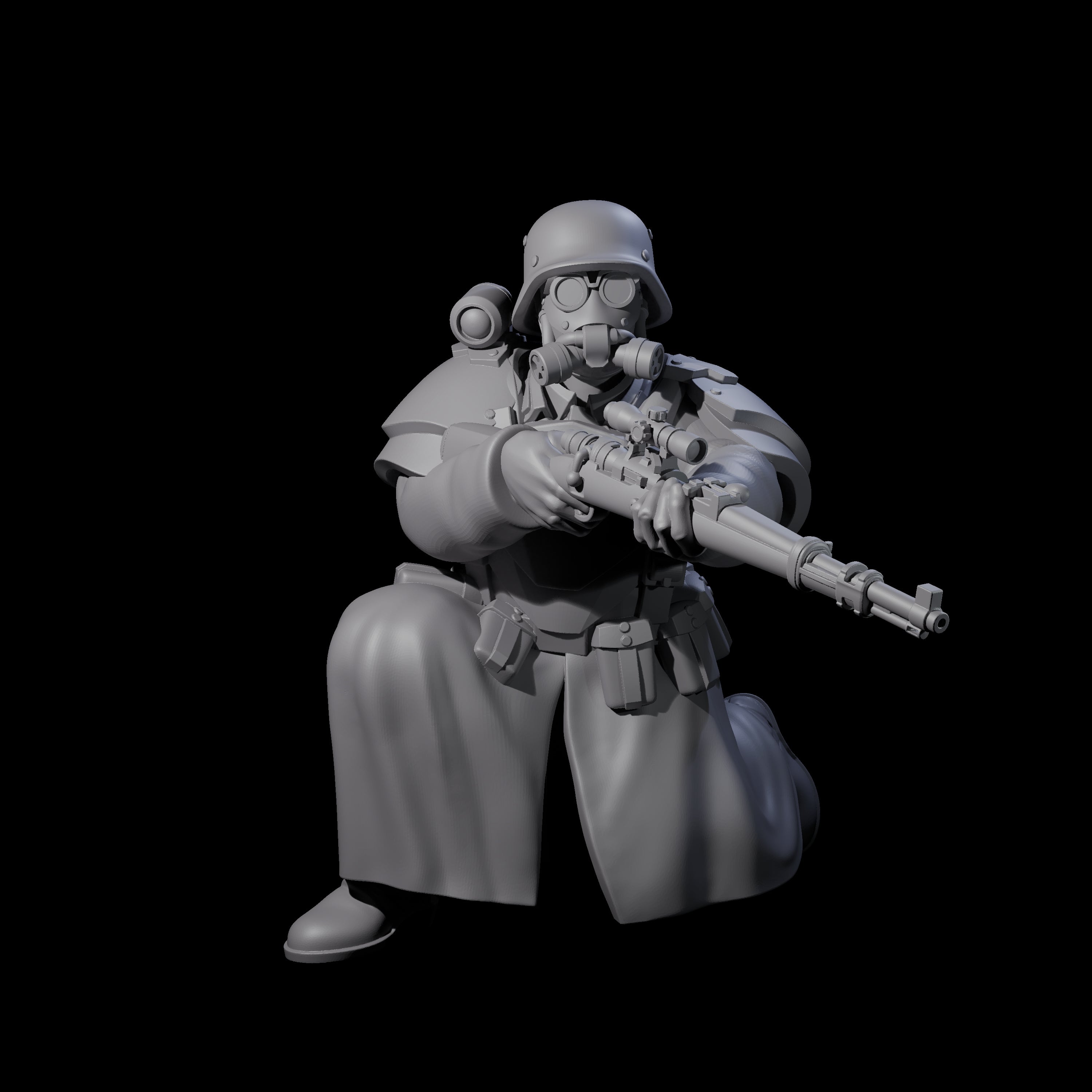 Weird War German Cold Sniper Miniature for Dungeons and Dragons, Pathfinder or other TTRPGs