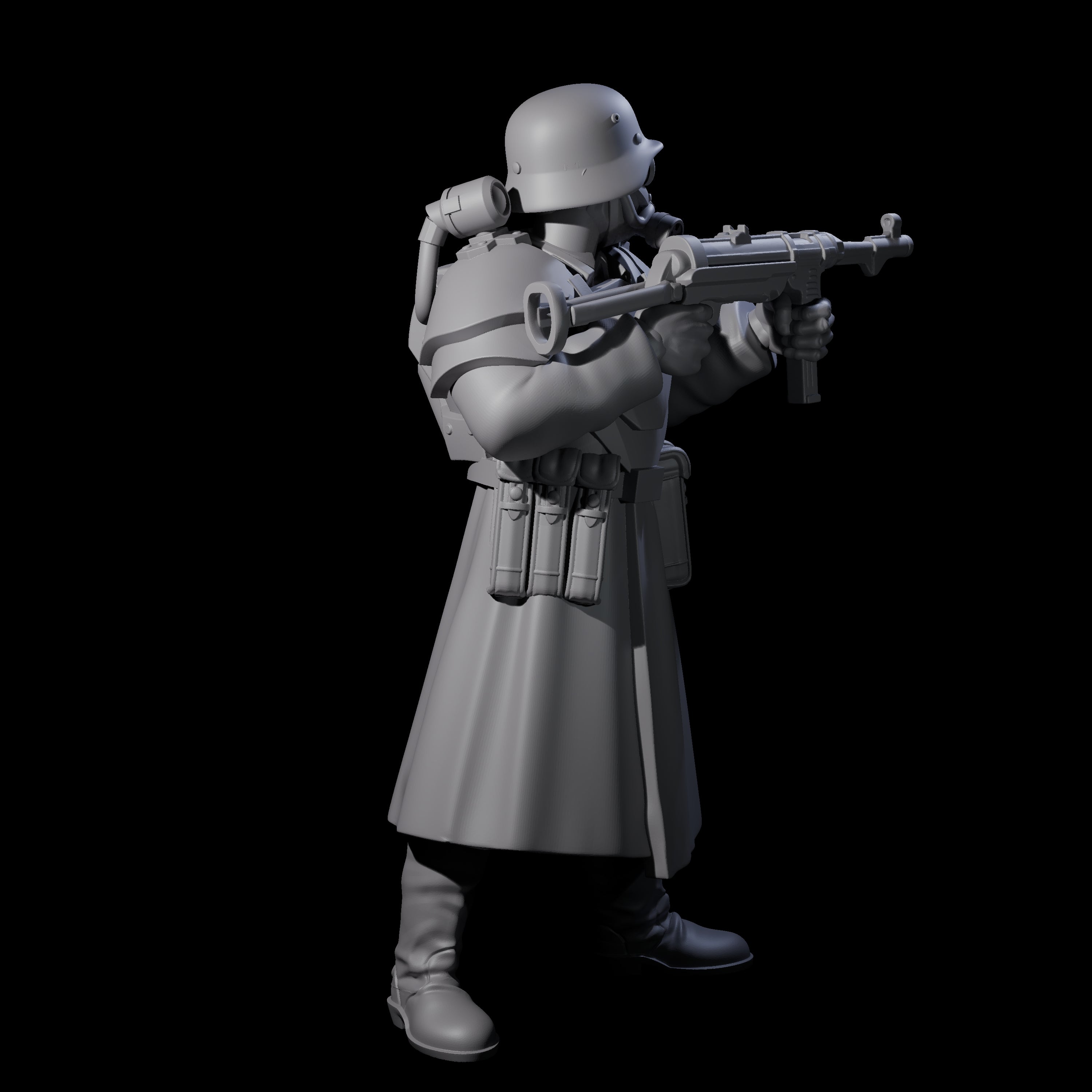 Weird War German Fast Firing SMG Commando B Miniature for Dungeons and Dragons, Pathfinder or other TTRPGs