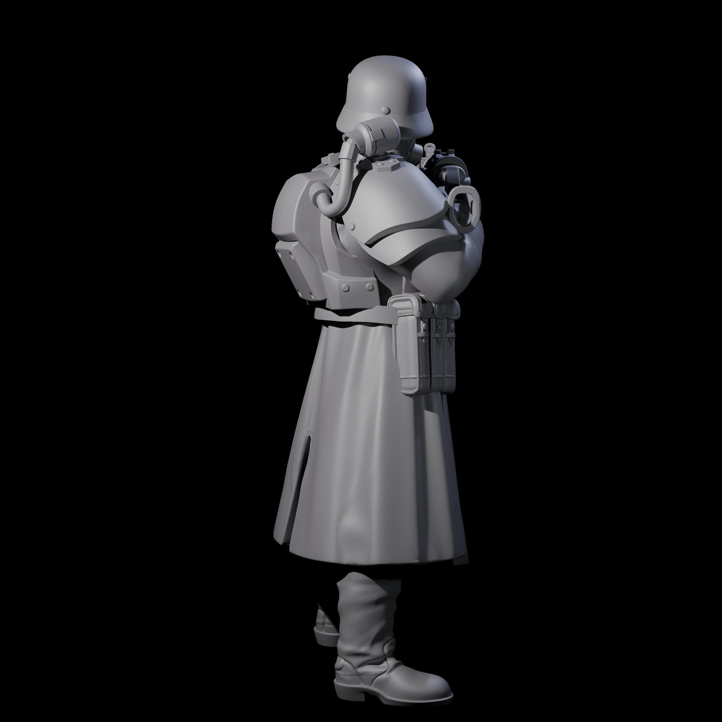 Weird War German Fast Firing SMG Commando B Miniature for Dungeons and Dragons, Pathfinder or other TTRPGs