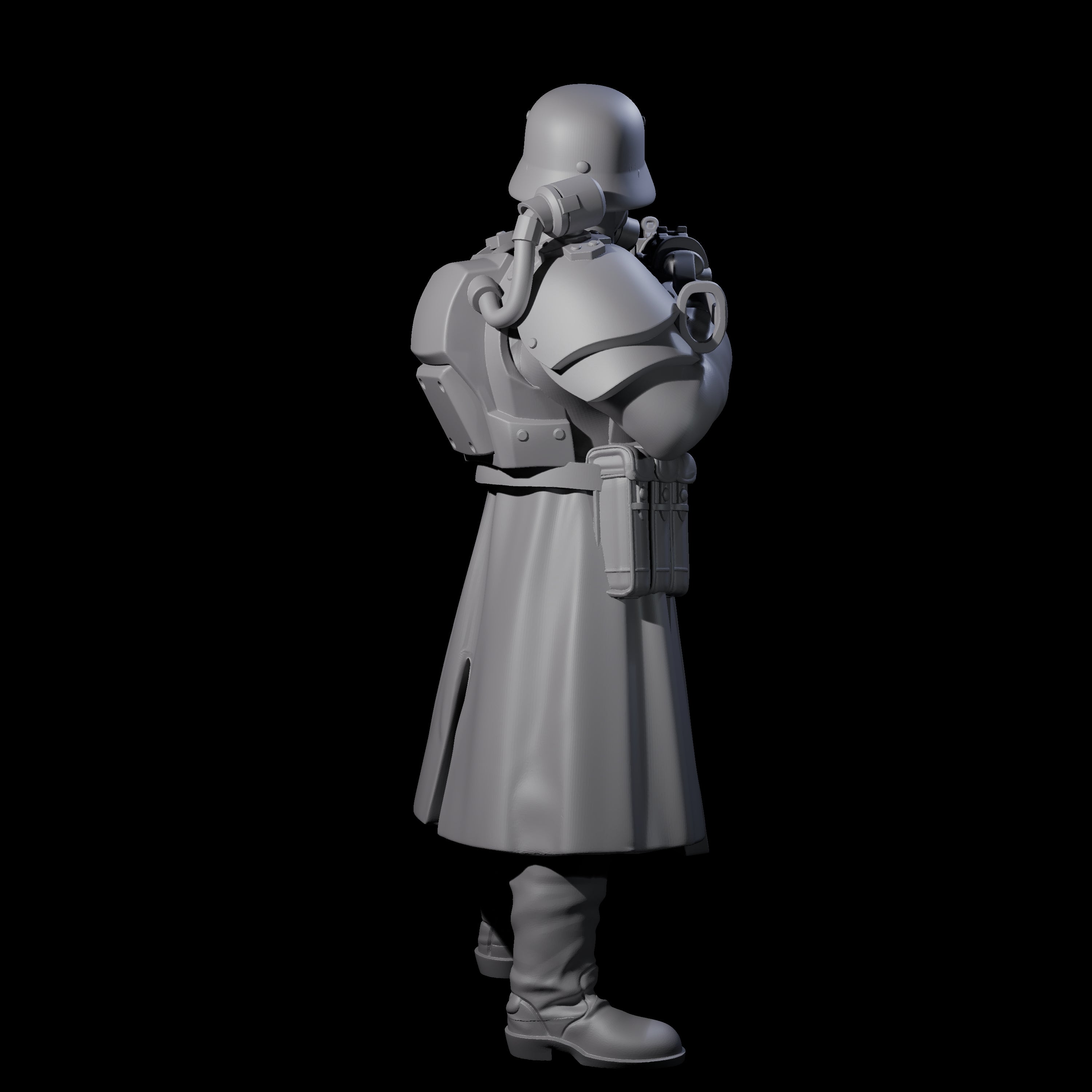 Weird War German Fast Firing SMG Commando B Miniature for Dungeons and Dragons, Pathfinder or other TTRPGs