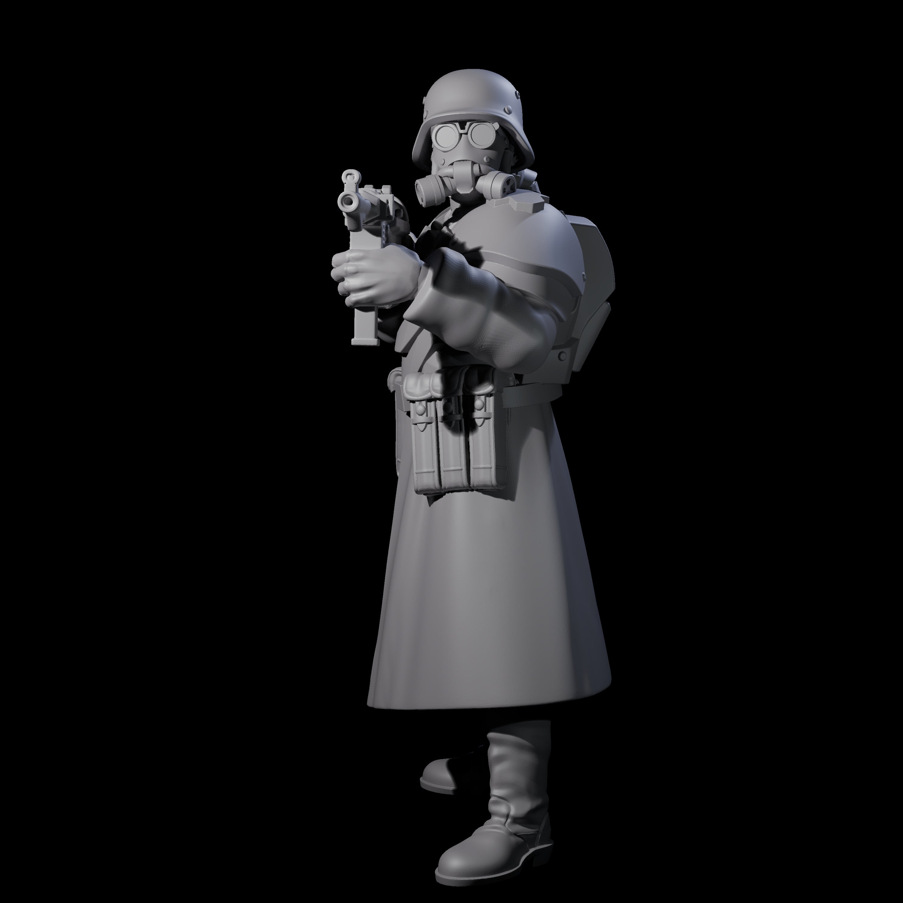 Weird War German Fast Firing SMG Commando B Miniature for Dungeons and Dragons, Pathfinder or other TTRPGs