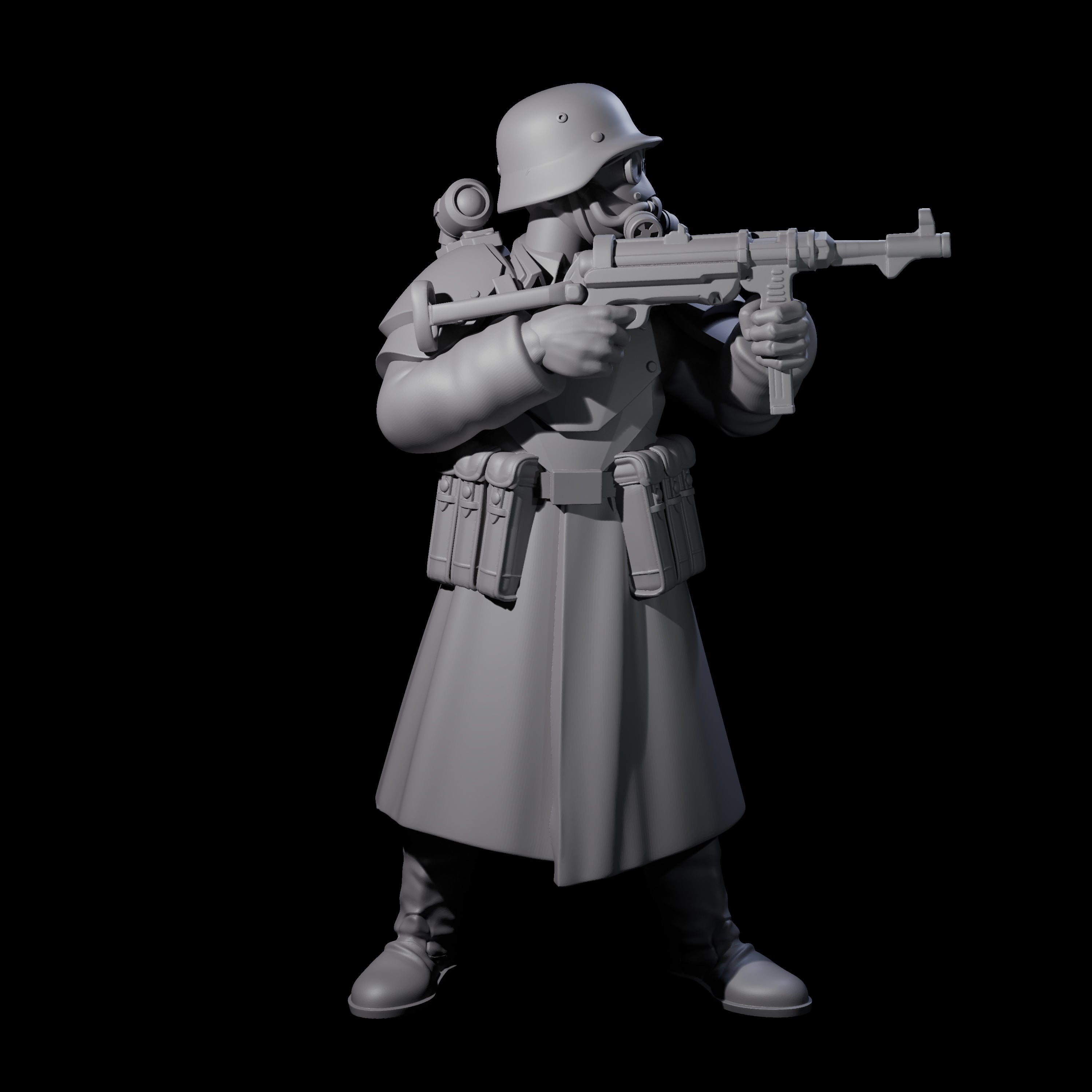 Weird War German Fast Firing SMG Commando B Miniature for Dungeons and Dragons, Pathfinder or other TTRPGs