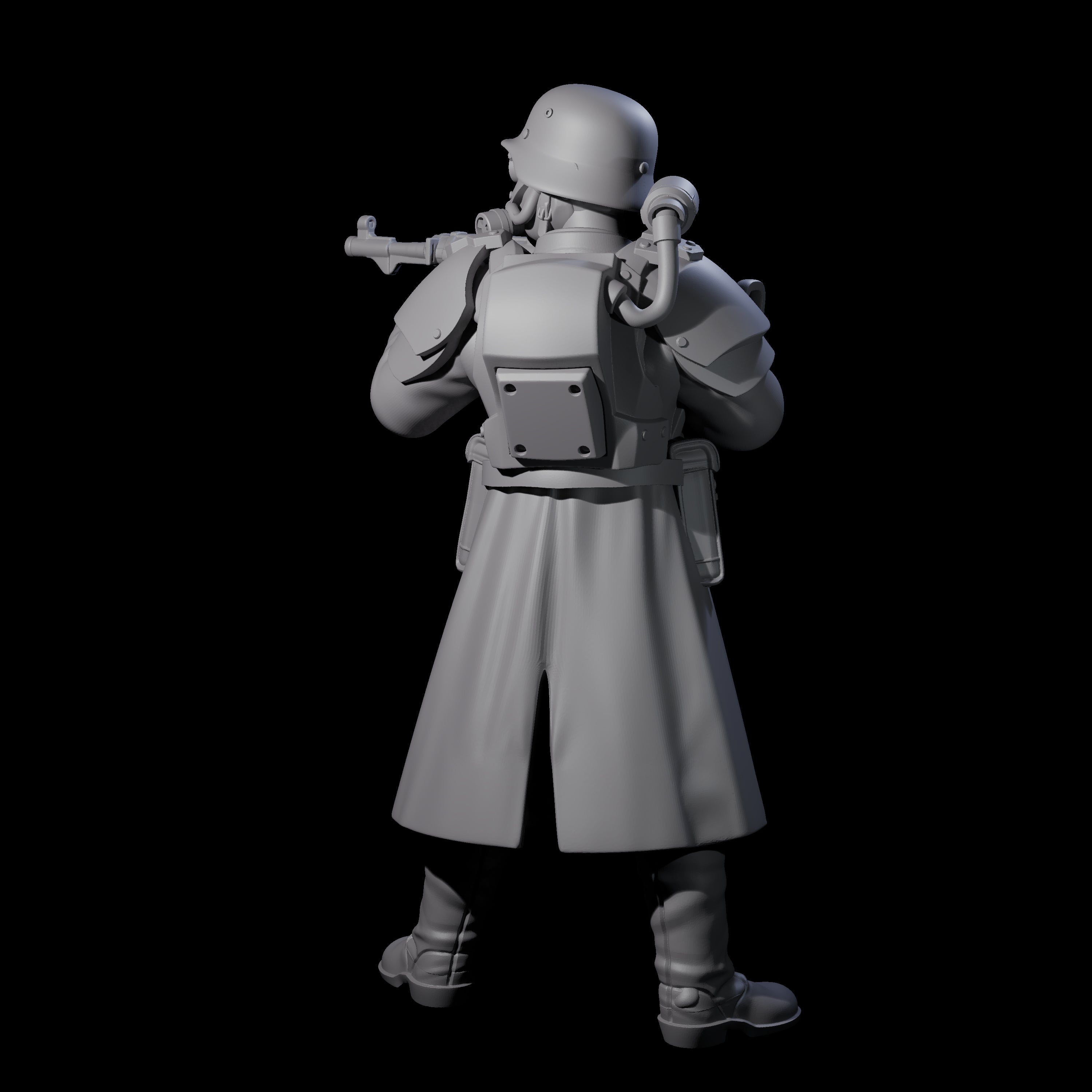 Weird War German Fast Firing SMG Commando B Miniature for Dungeons and Dragons, Pathfinder or other TTRPGs