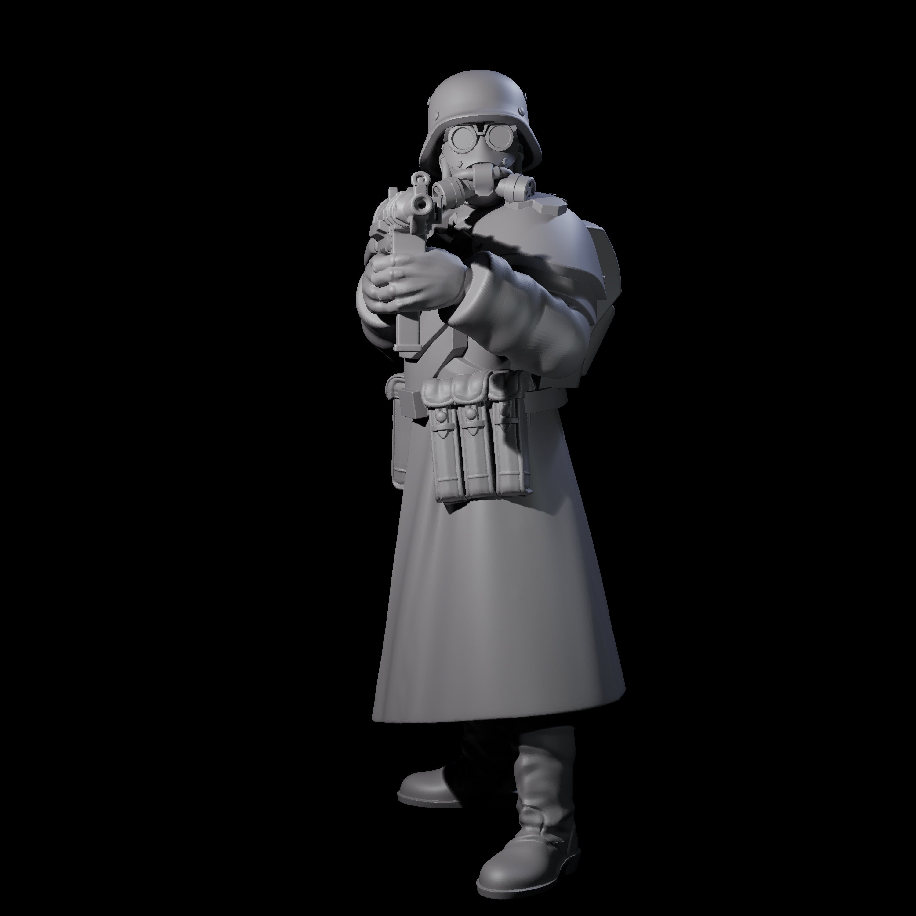 Weird War German Fast Firing SMG Commando B Miniature for Dungeons and Dragons, Pathfinder or other TTRPGs