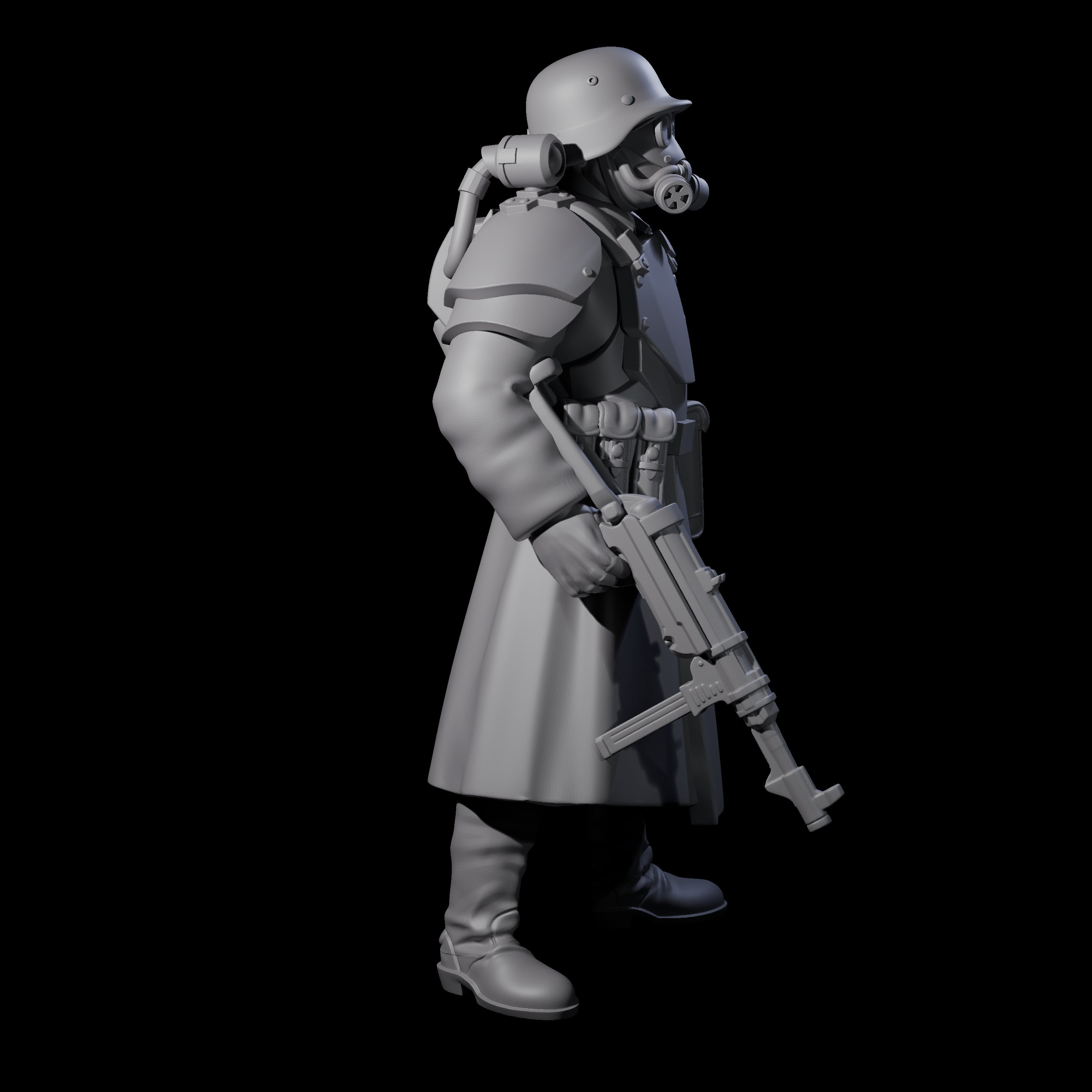 Weird War German Fast Firing SMG Commando C Miniature for Dungeons and Dragons, Pathfinder or other TTRPGs