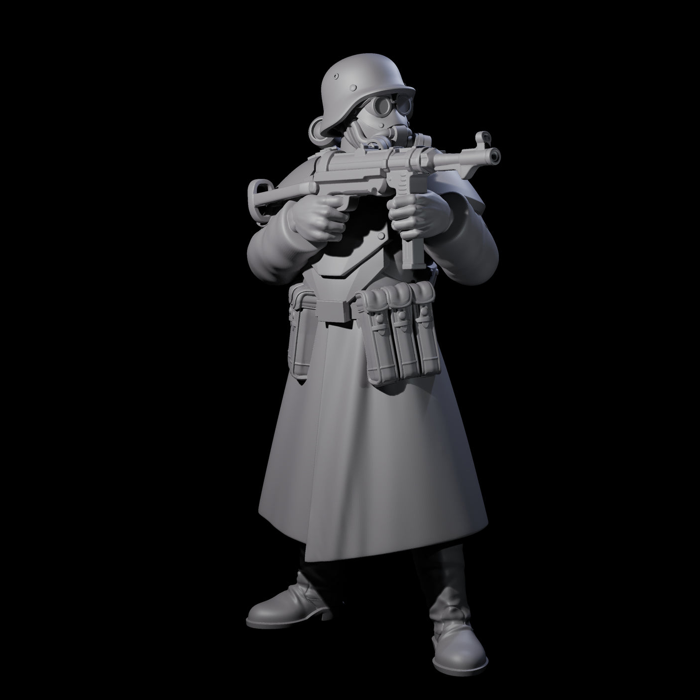 Weird War German Fast Firing SMG Commandos Miniature for Dungeons and Dragons, Pathfinder or other TTRPGs