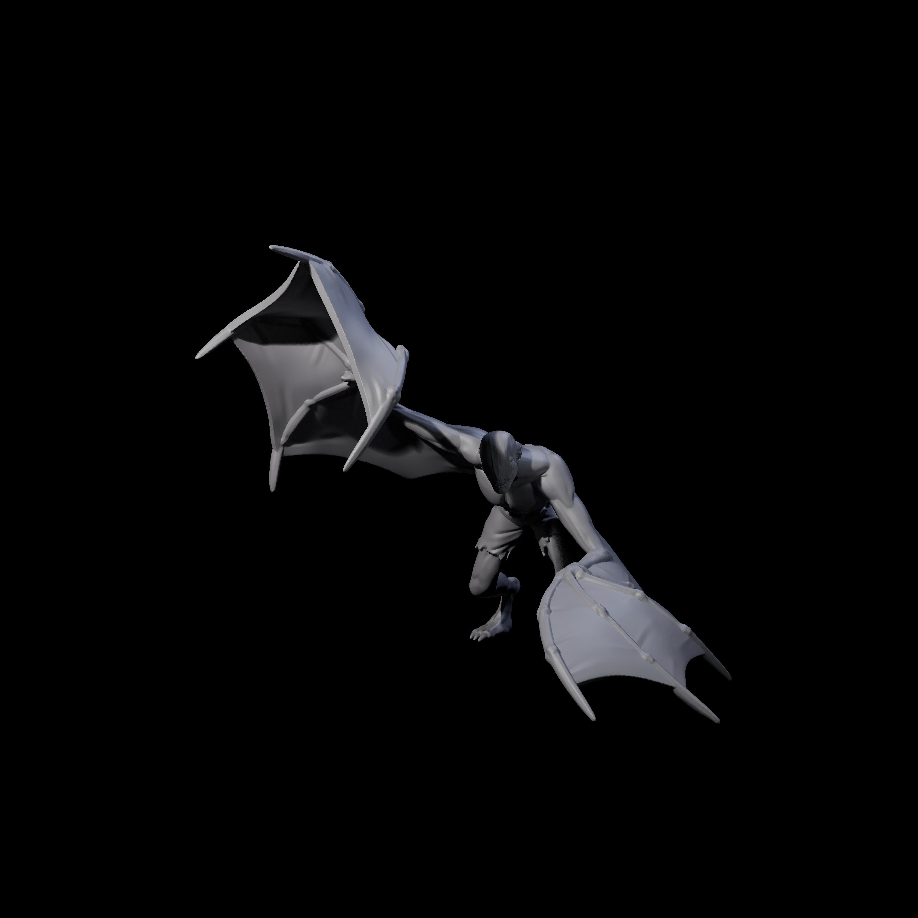 Weird War German Flapping Vampire Spawn A Miniature for Dungeons and Dragons, Pathfinder or other TTRPGs