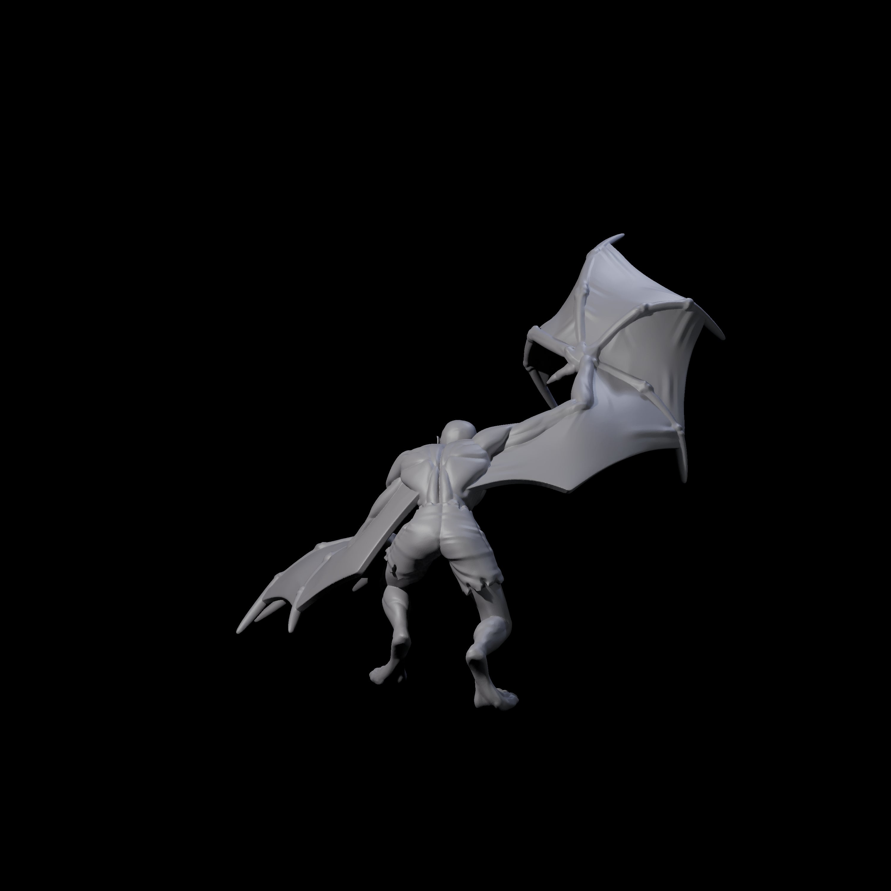 Weird War German Flapping Vampire Spawn A Miniature for Dungeons and Dragons, Pathfinder or other TTRPGs