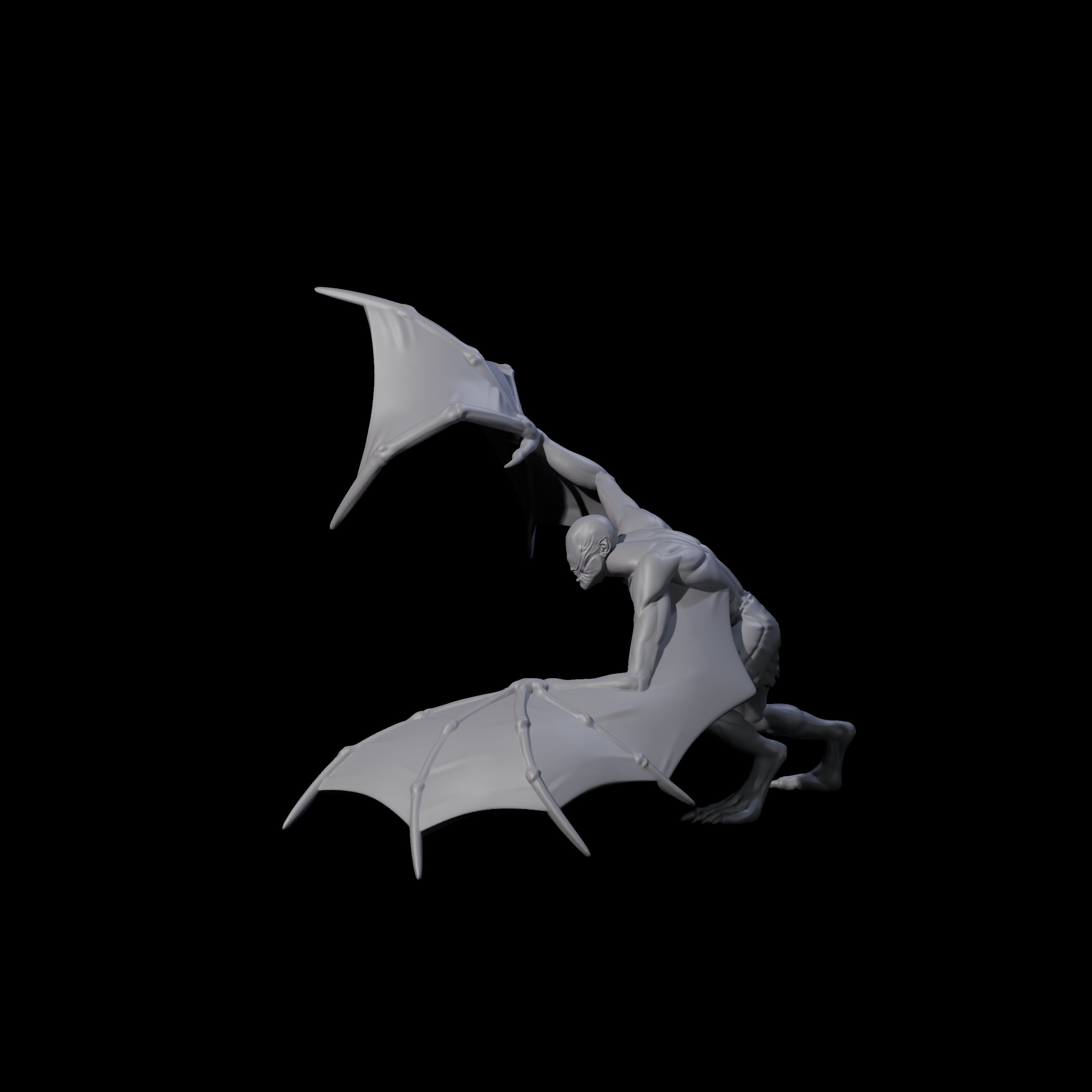 Weird War German Flapping Vampire Spawn A Miniature for Dungeons and Dragons, Pathfinder or other TTRPGs