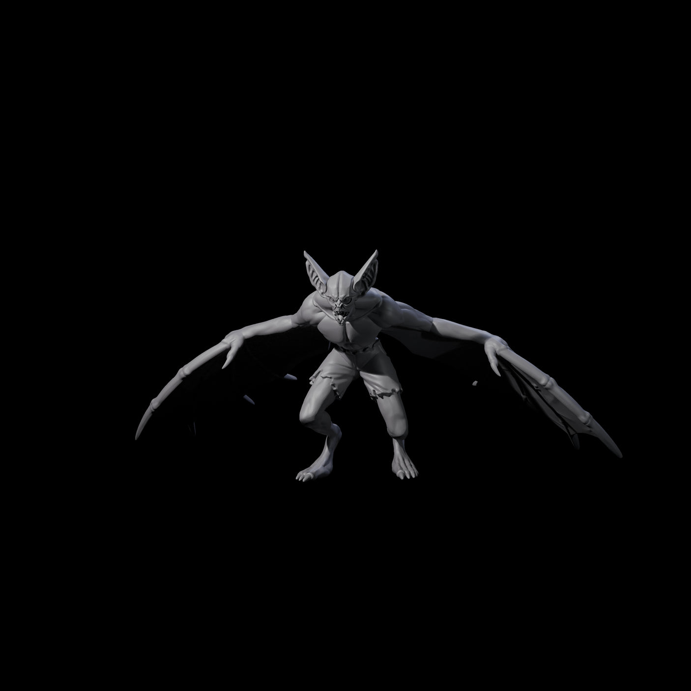 Weird War German Flapping Vampire Spawn C Miniature for Dungeons and Dragons, Pathfinder or other TTRPGs