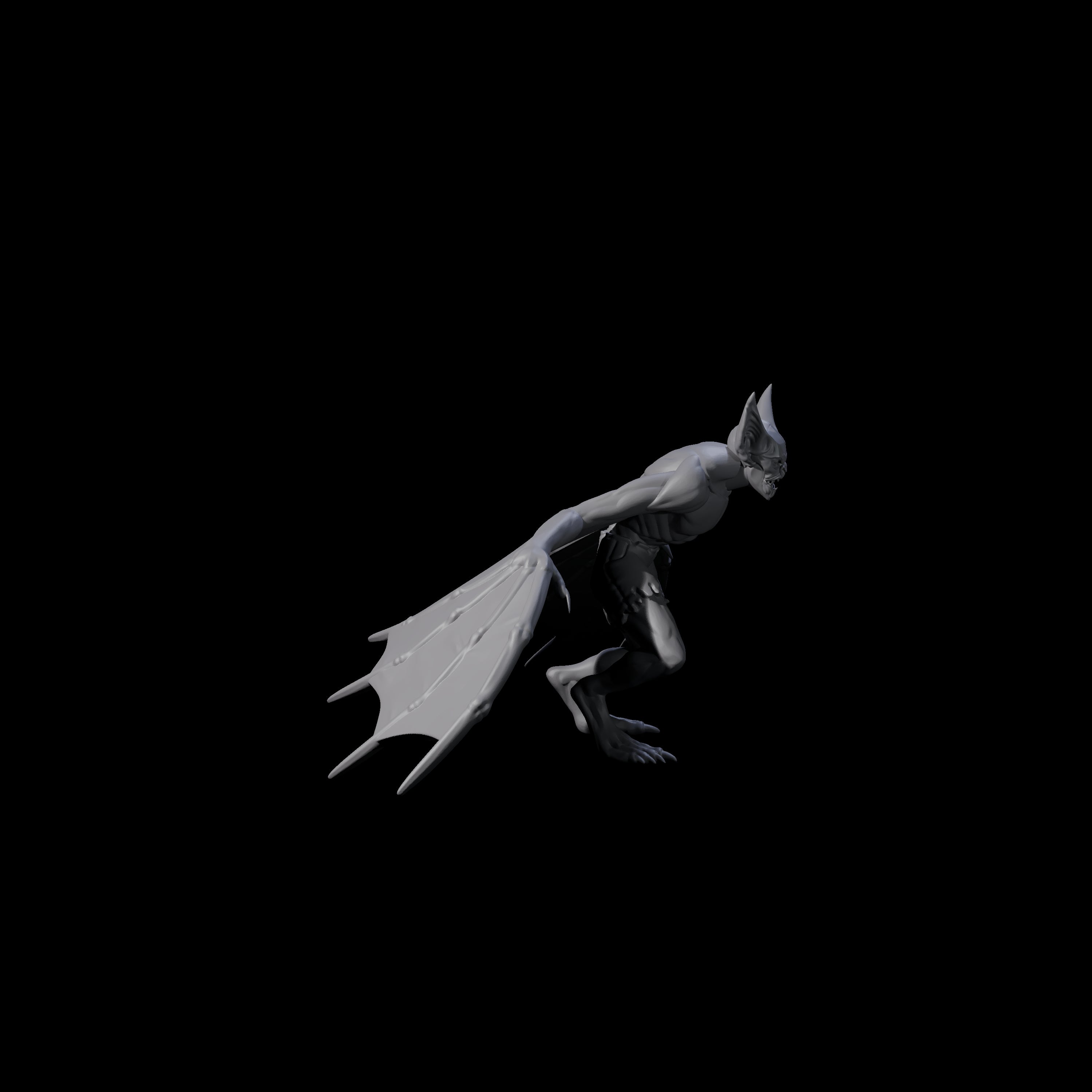 Weird War German Flapping Vampire Spawn C Miniature for Dungeons and Dragons, Pathfinder or other TTRPGs