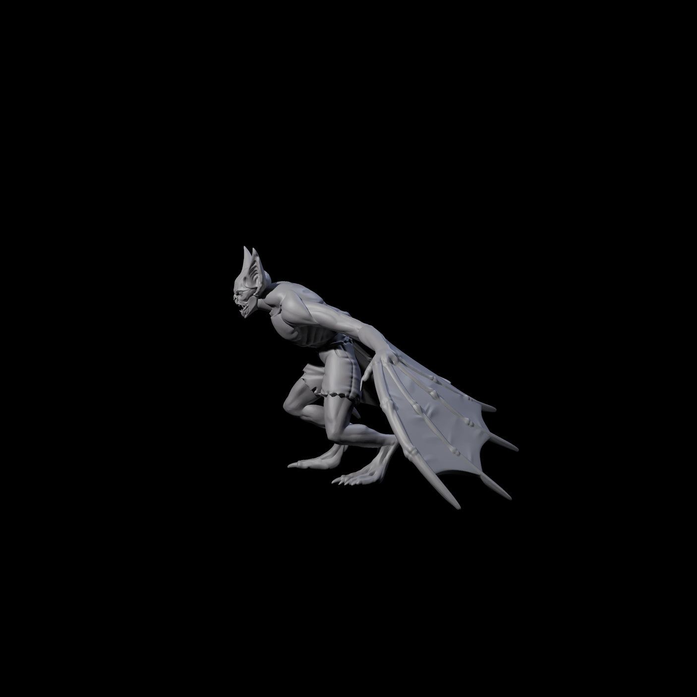 Weird War German Flapping Vampire Spawn C Miniature for Dungeons and Dragons, Pathfinder or other TTRPGs
