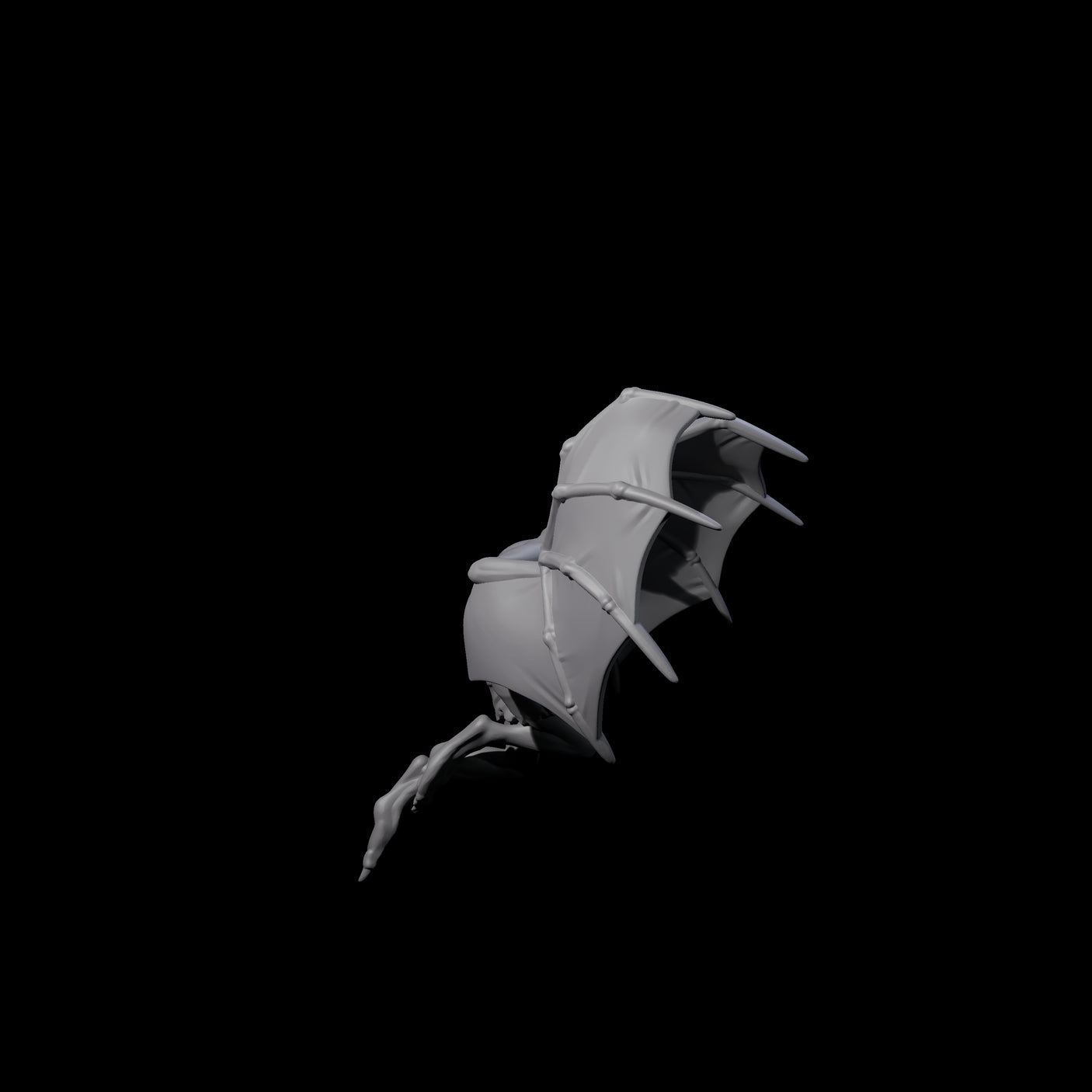 Weird War German Flapping Vampire Spawn D Miniature for Dungeons and Dragons, Pathfinder or other TTRPGs