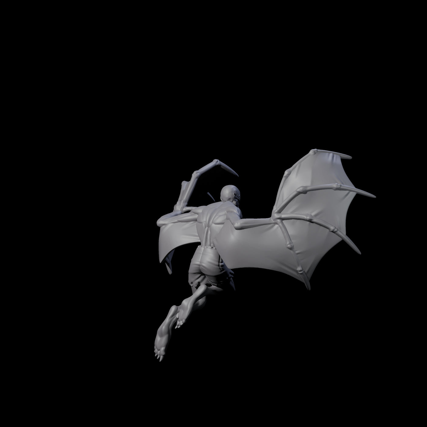 Weird War German Flapping Vampire Spawn D Miniature for Dungeons and Dragons, Pathfinder or other TTRPGs