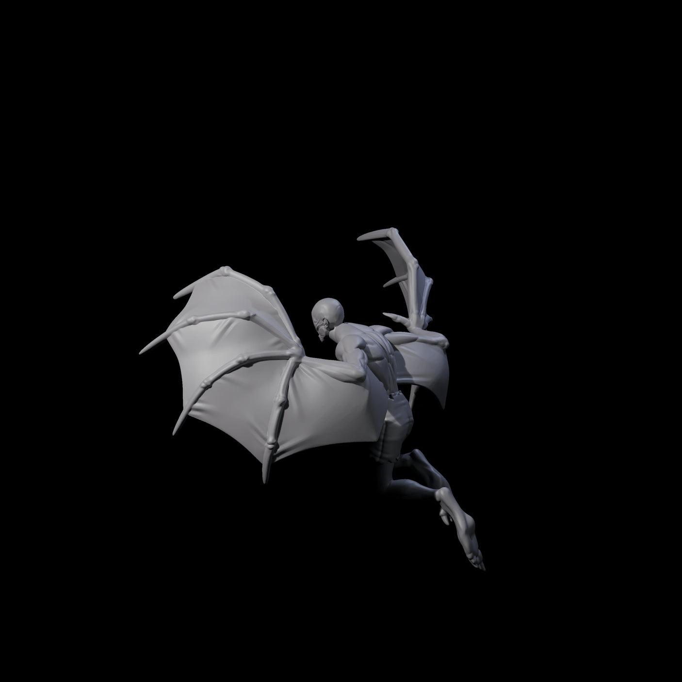 Weird War German Flapping Vampire Spawn D Miniature for Dungeons and Dragons, Pathfinder or other TTRPGs