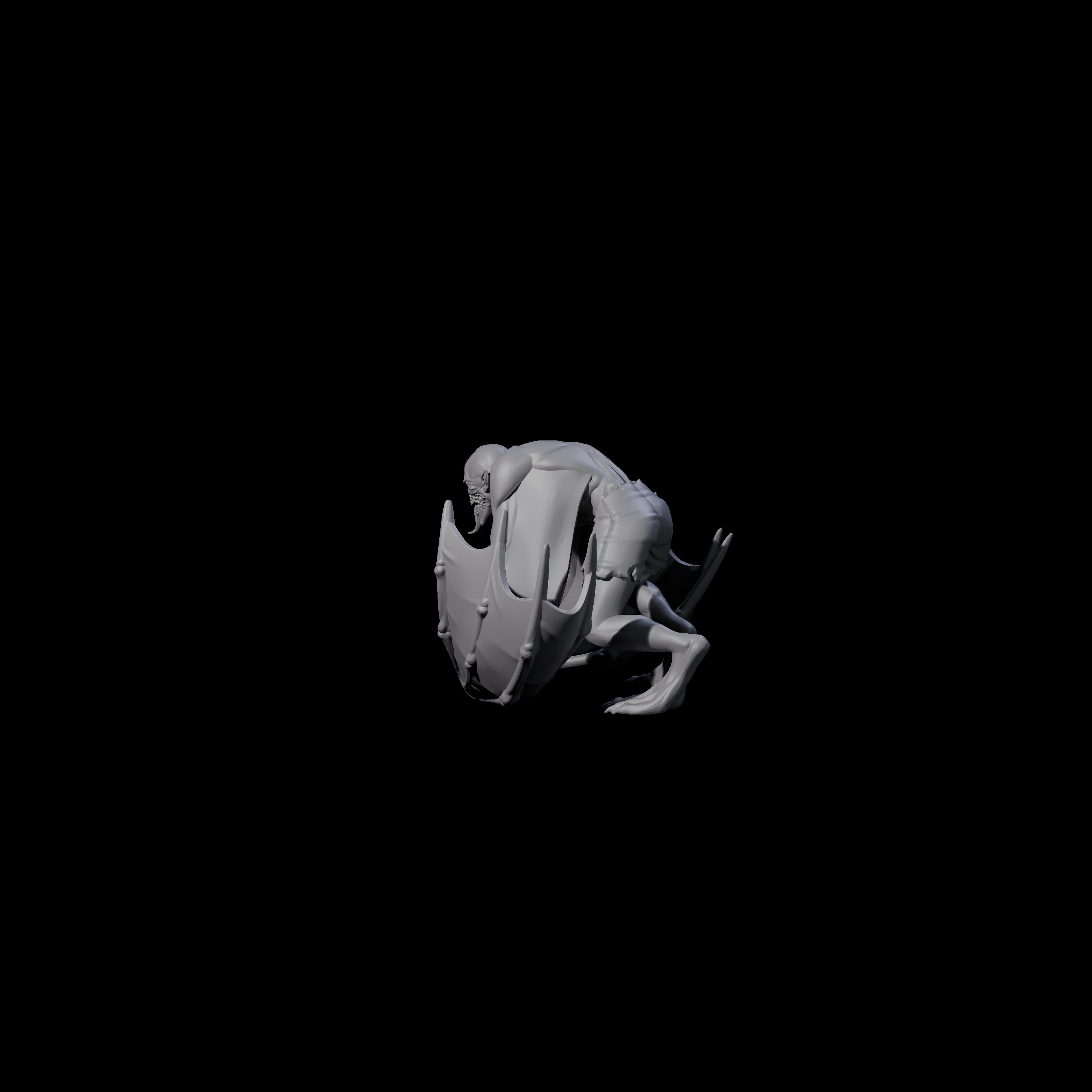 Weird War German Flapping Vampire Spawn E Miniature for Dungeons and Dragons, Pathfinder or other TTRPGs