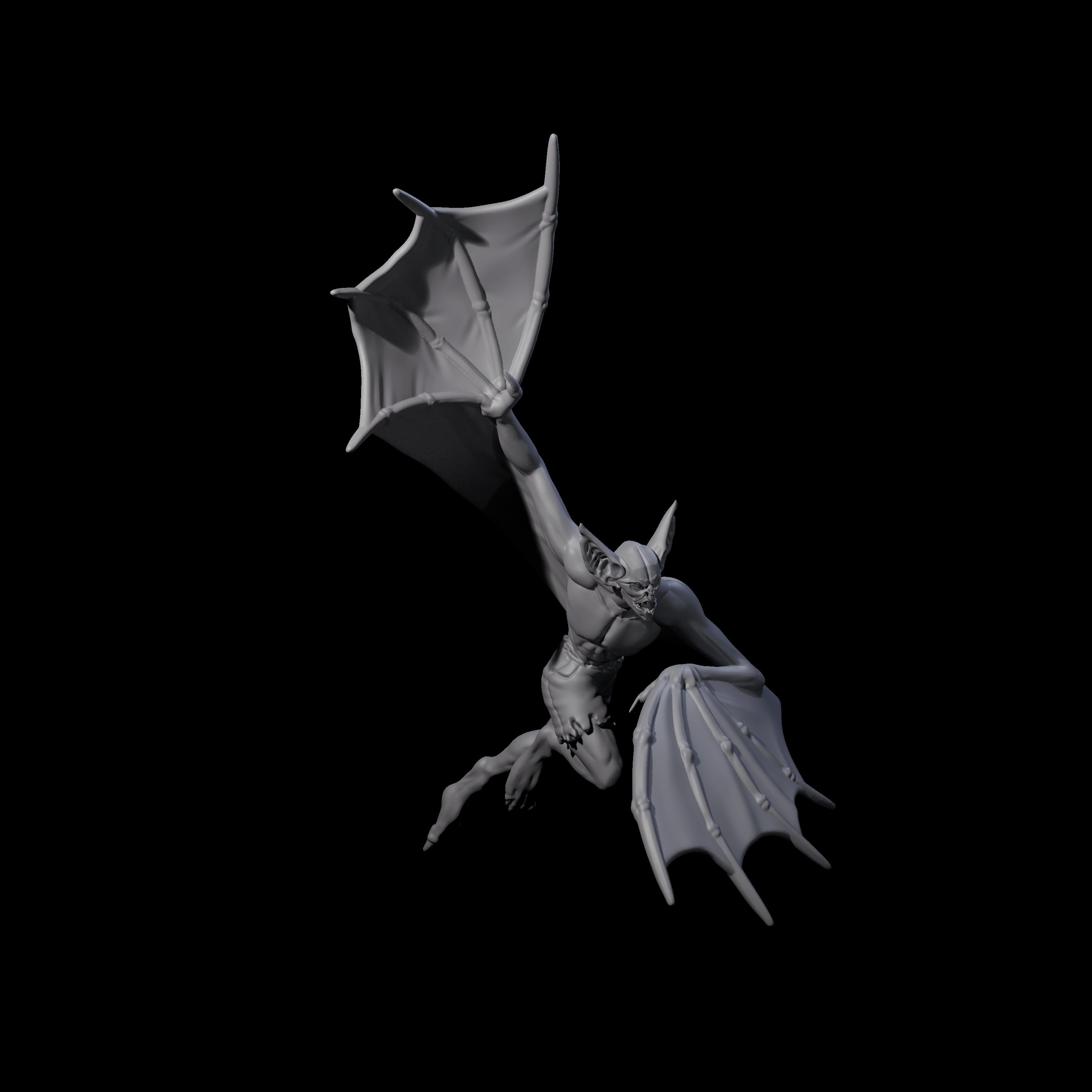 Weird War German Flapping Vampire Spawn F Miniature for Dungeons and Dragons, Pathfinder or other TTRPGs