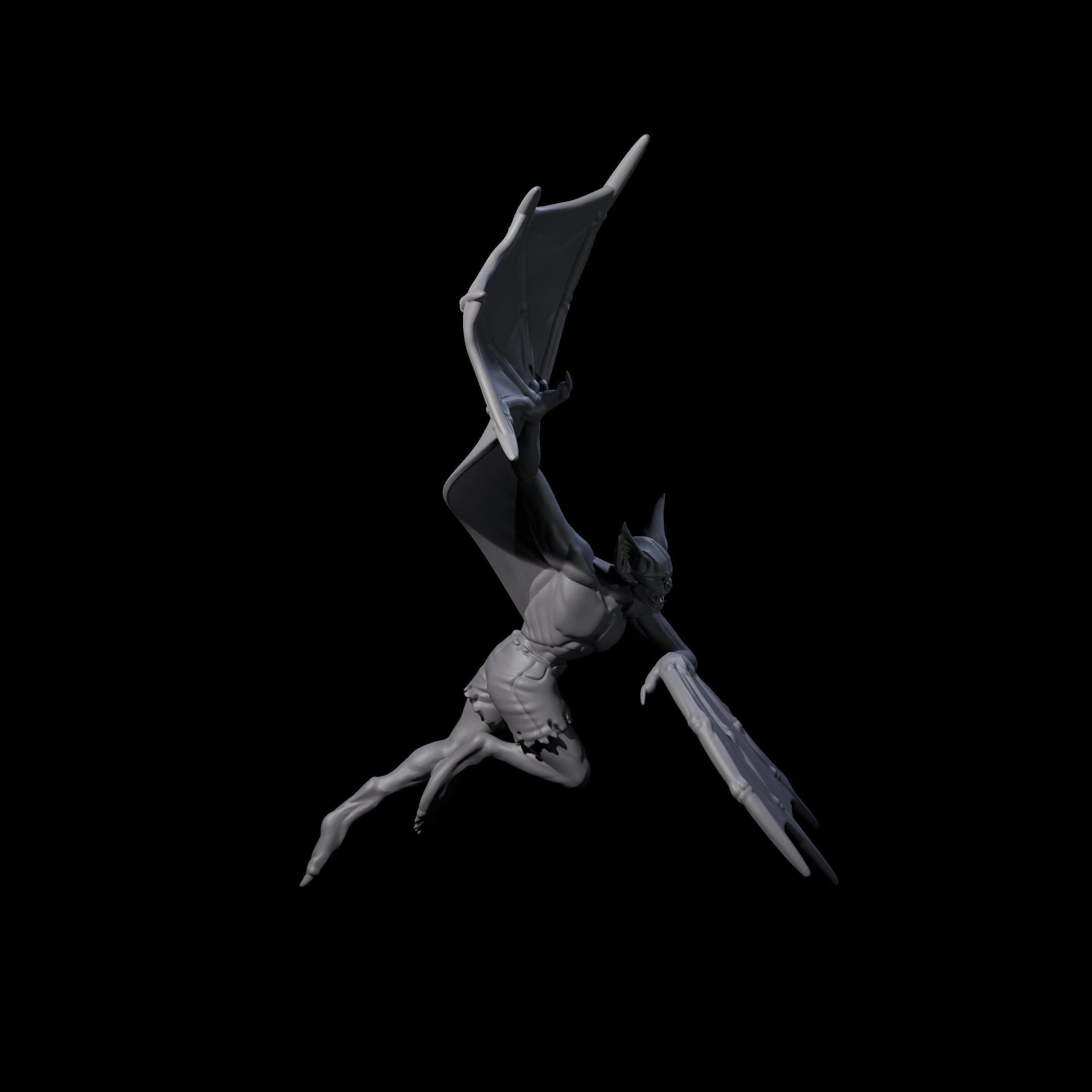 Weird War German Flapping Vampire Spawn F Miniature for Dungeons and Dragons, Pathfinder or other TTRPGs