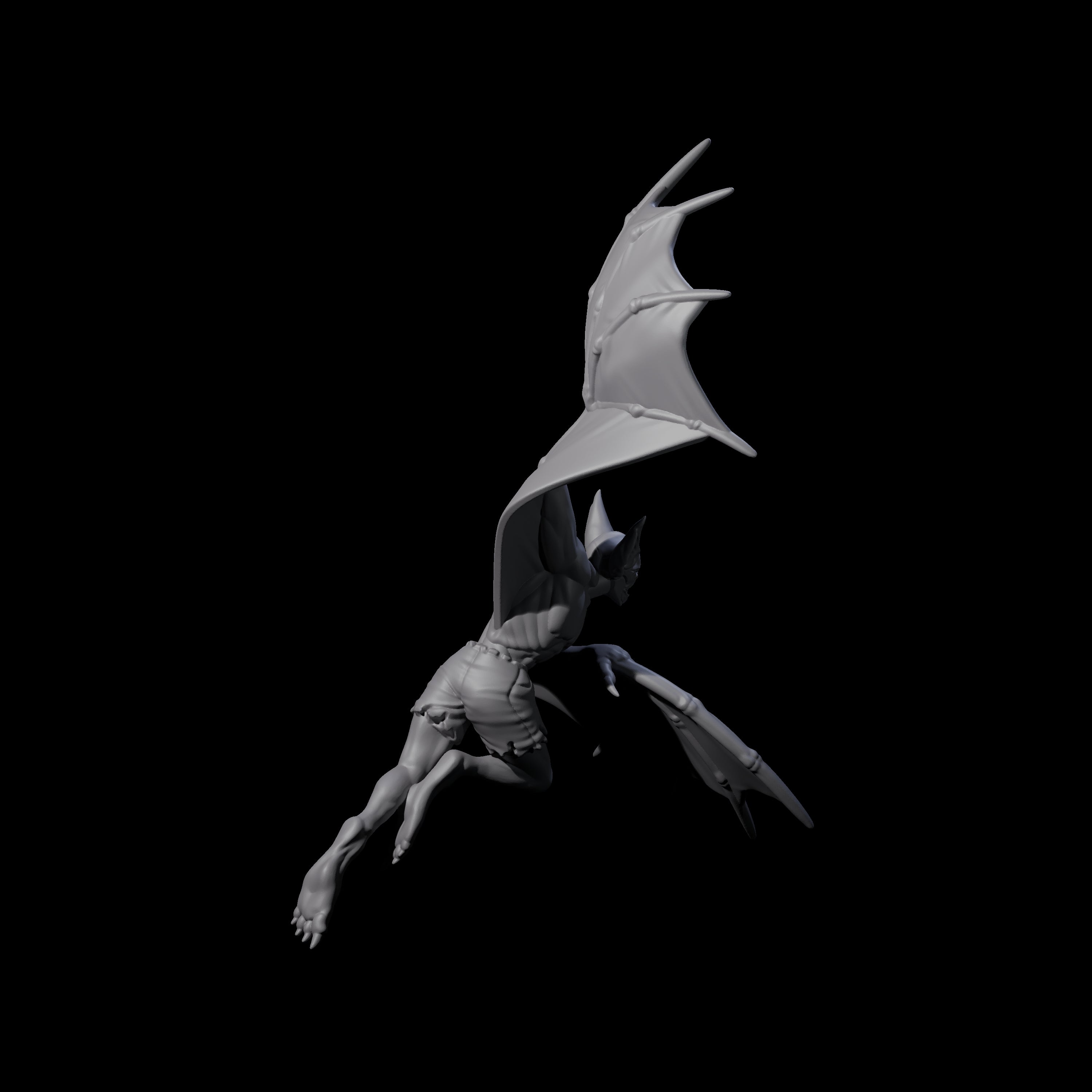 Weird War German Flapping Vampire Spawn F Miniature for Dungeons and Dragons, Pathfinder or other TTRPGs