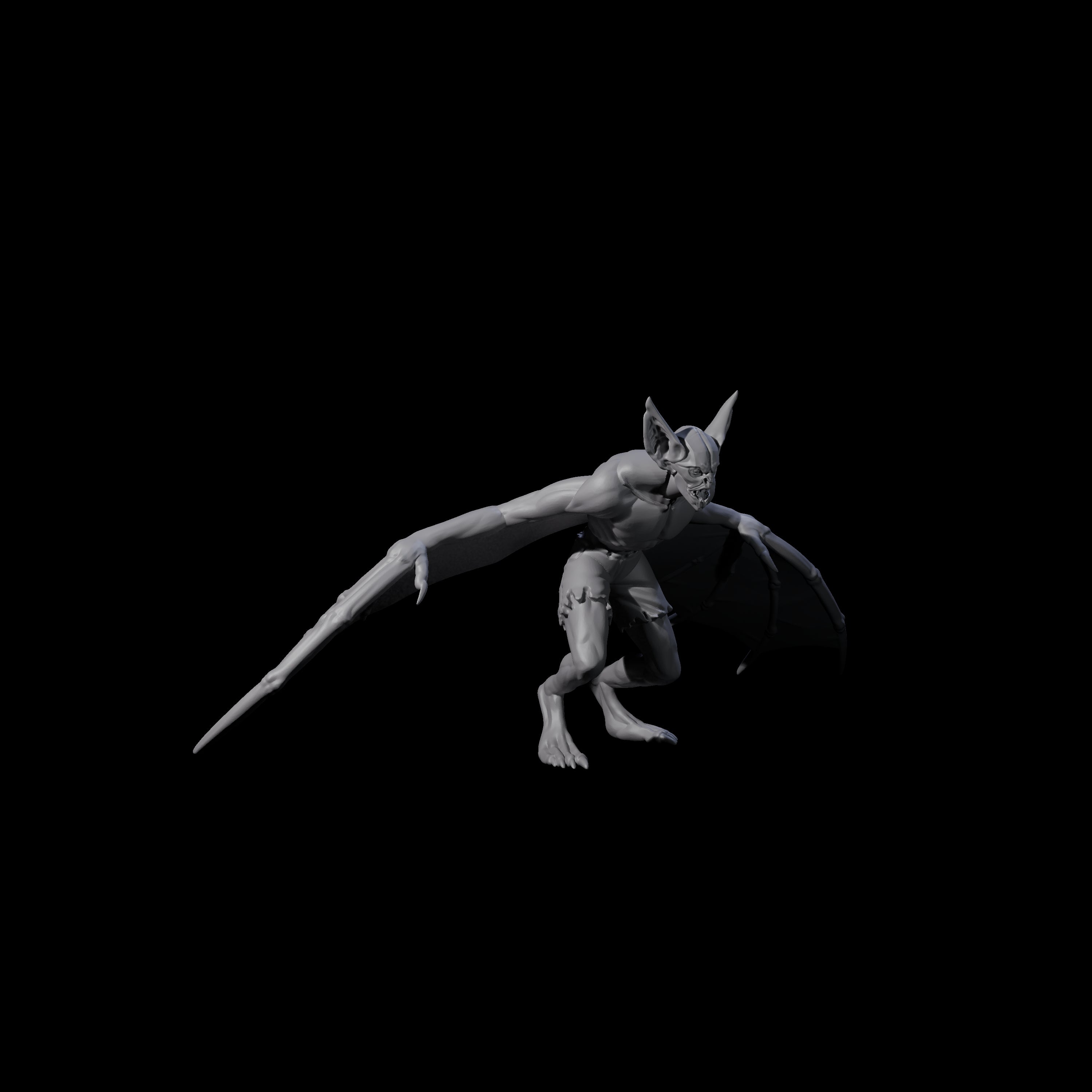 Weird War German Flapping Vampire Spawn Miniature for Dungeons and Dragons, Pathfinder or other TTRPGs