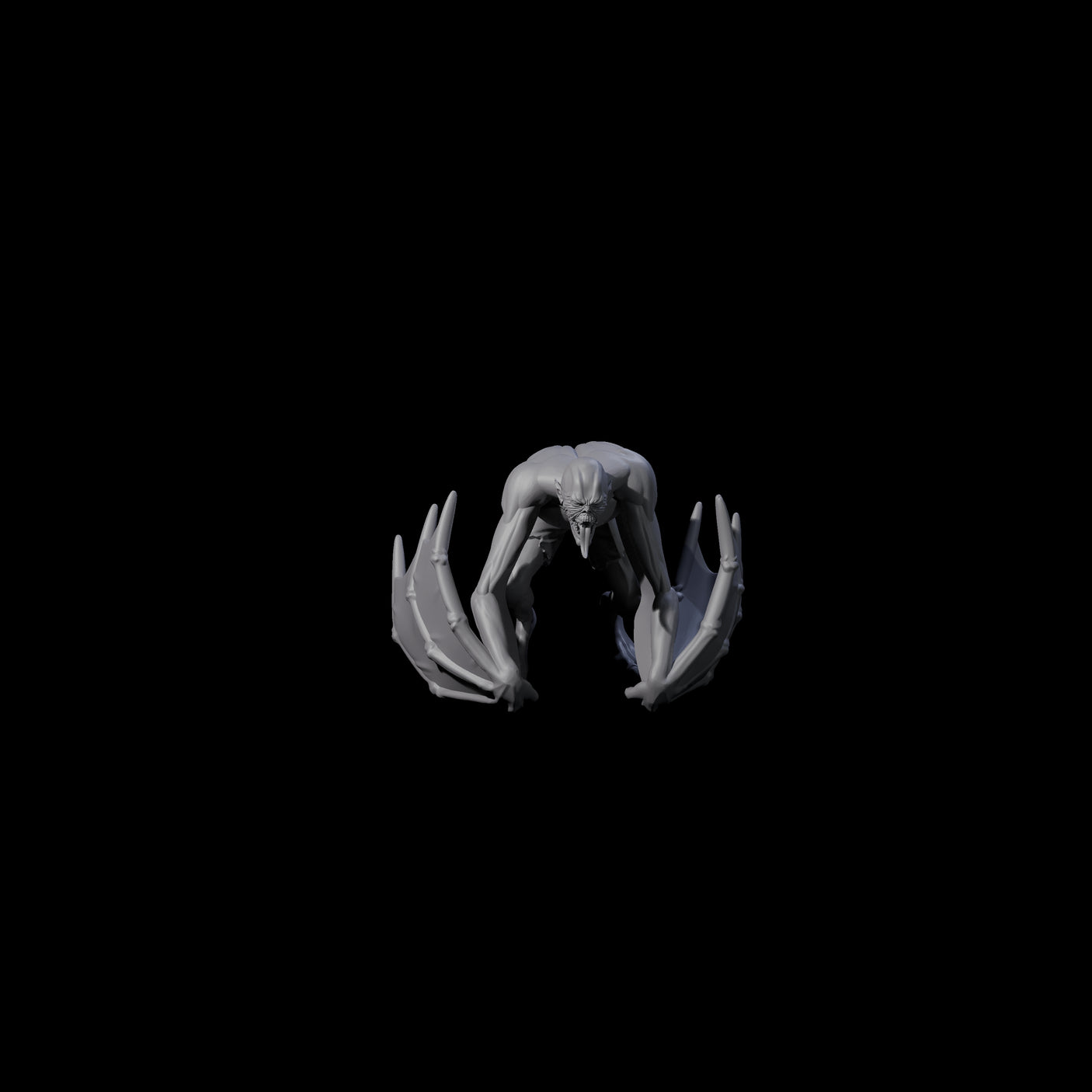 Weird War German Flapping Vampire Spawn Miniature for Dungeons and Dragons, Pathfinder or other TTRPGs