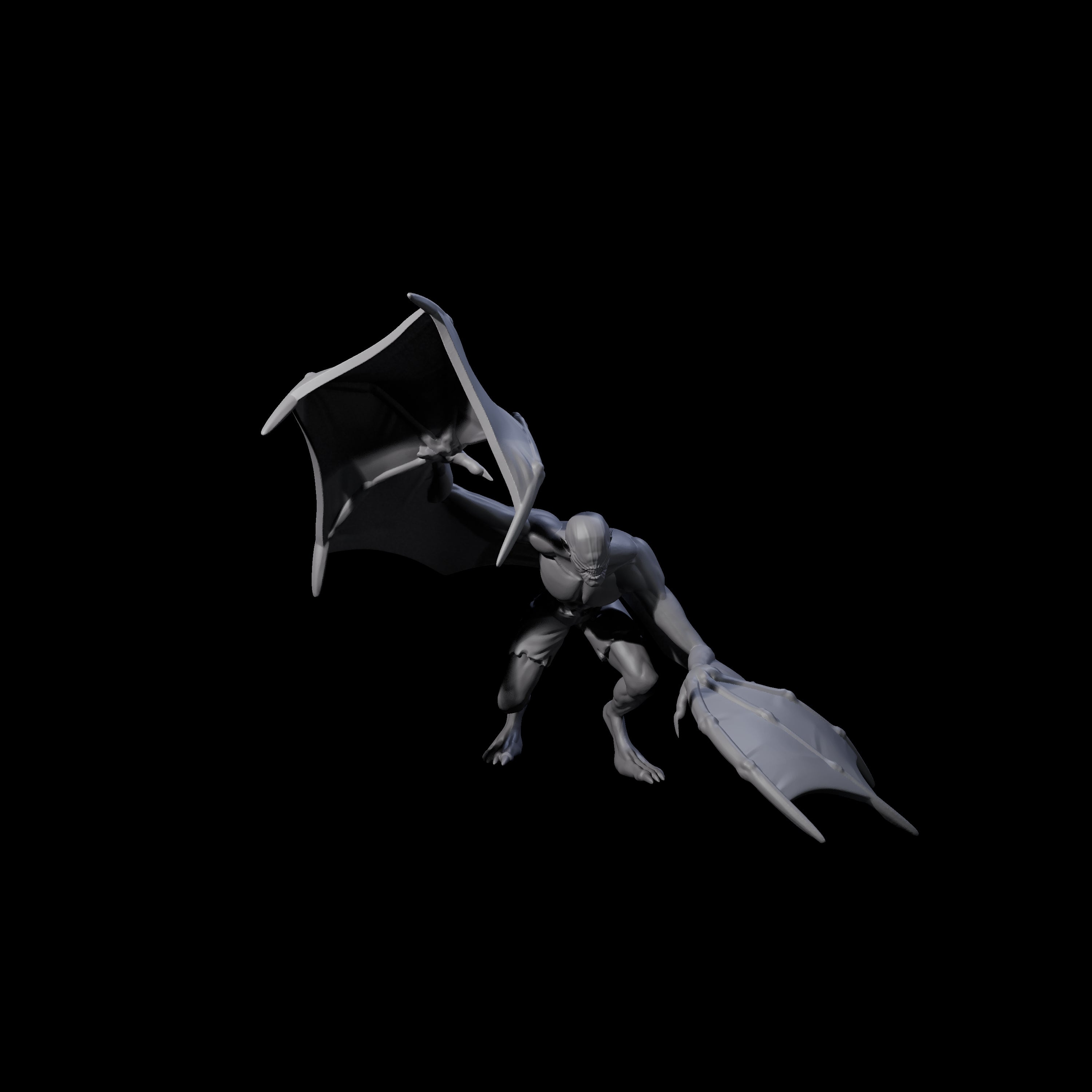 Weird War German Flapping Vampire Spawn Miniature for Dungeons and Dragons, Pathfinder or other TTRPGs