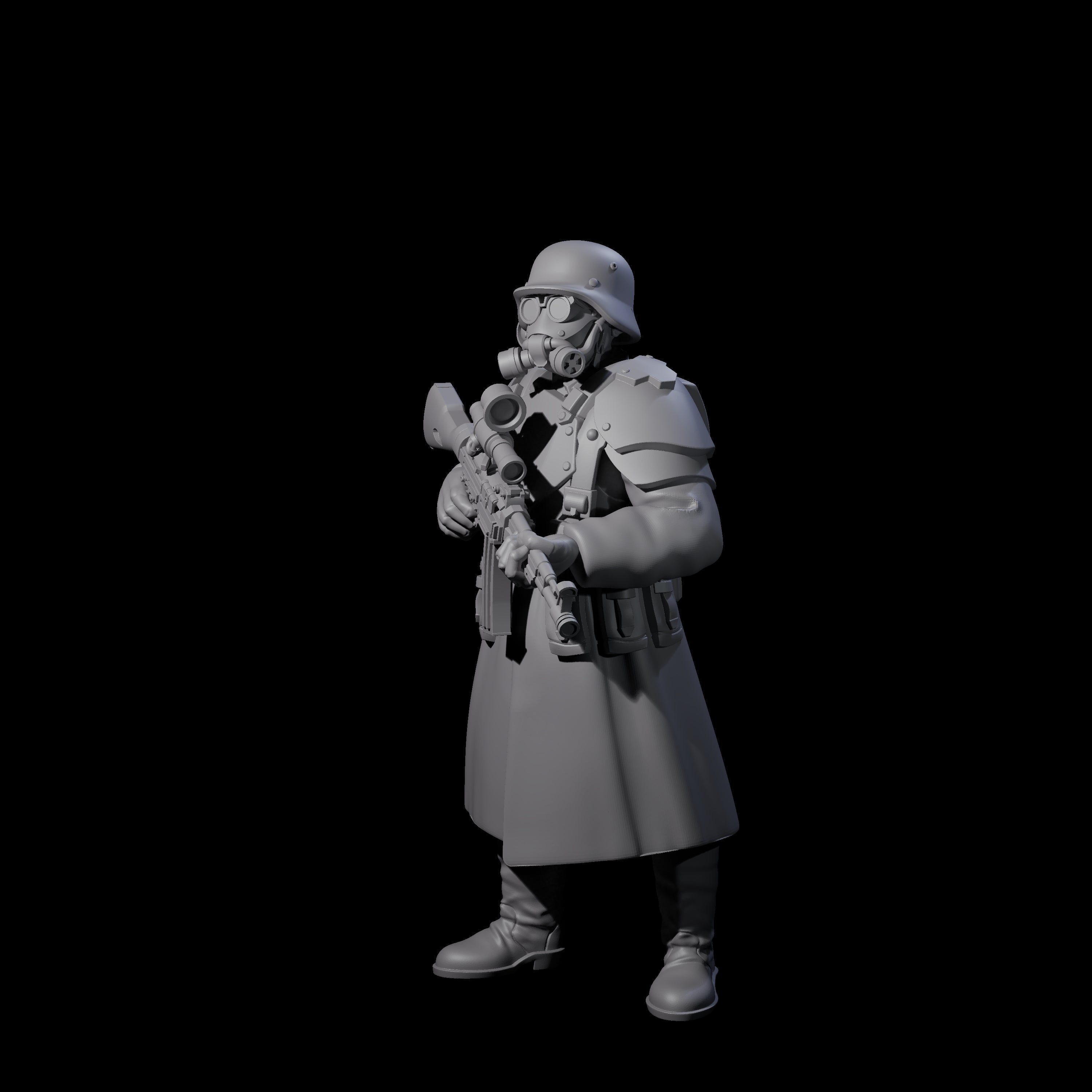 Weird War German Masked Commando A Miniature for Dungeons and Dragons, Pathfinder or other TTRPGs