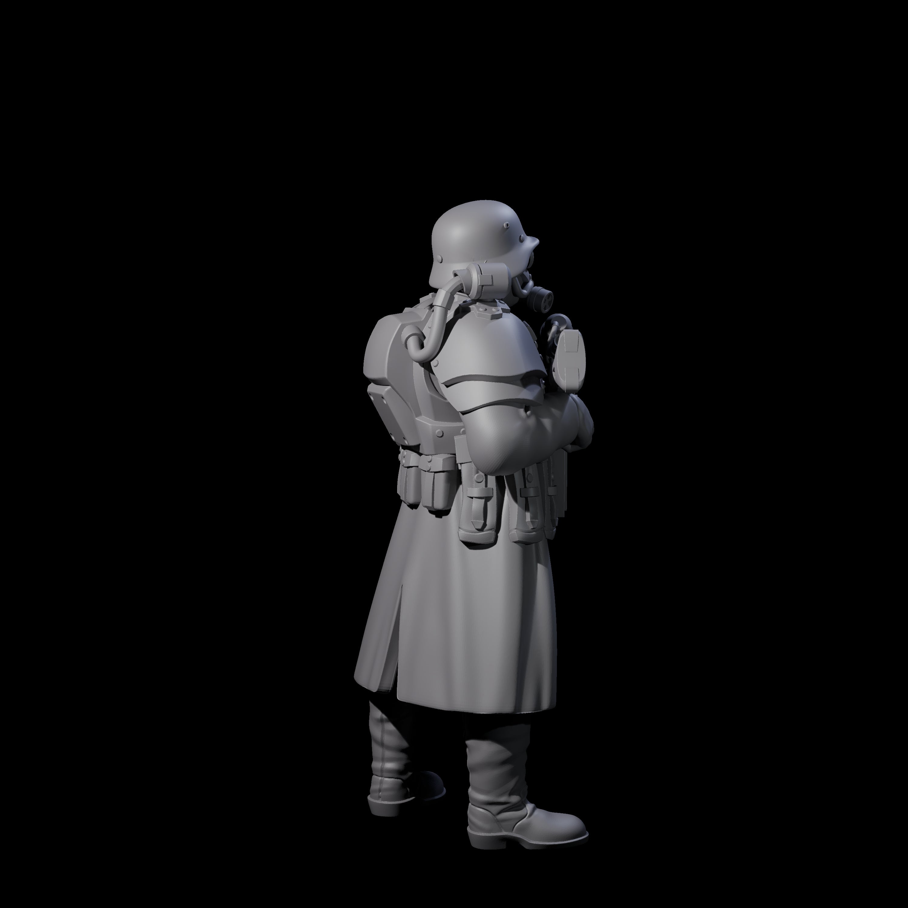 Weird War German Masked Commando A Miniature for Dungeons and Dragons, Pathfinder or other TTRPGs