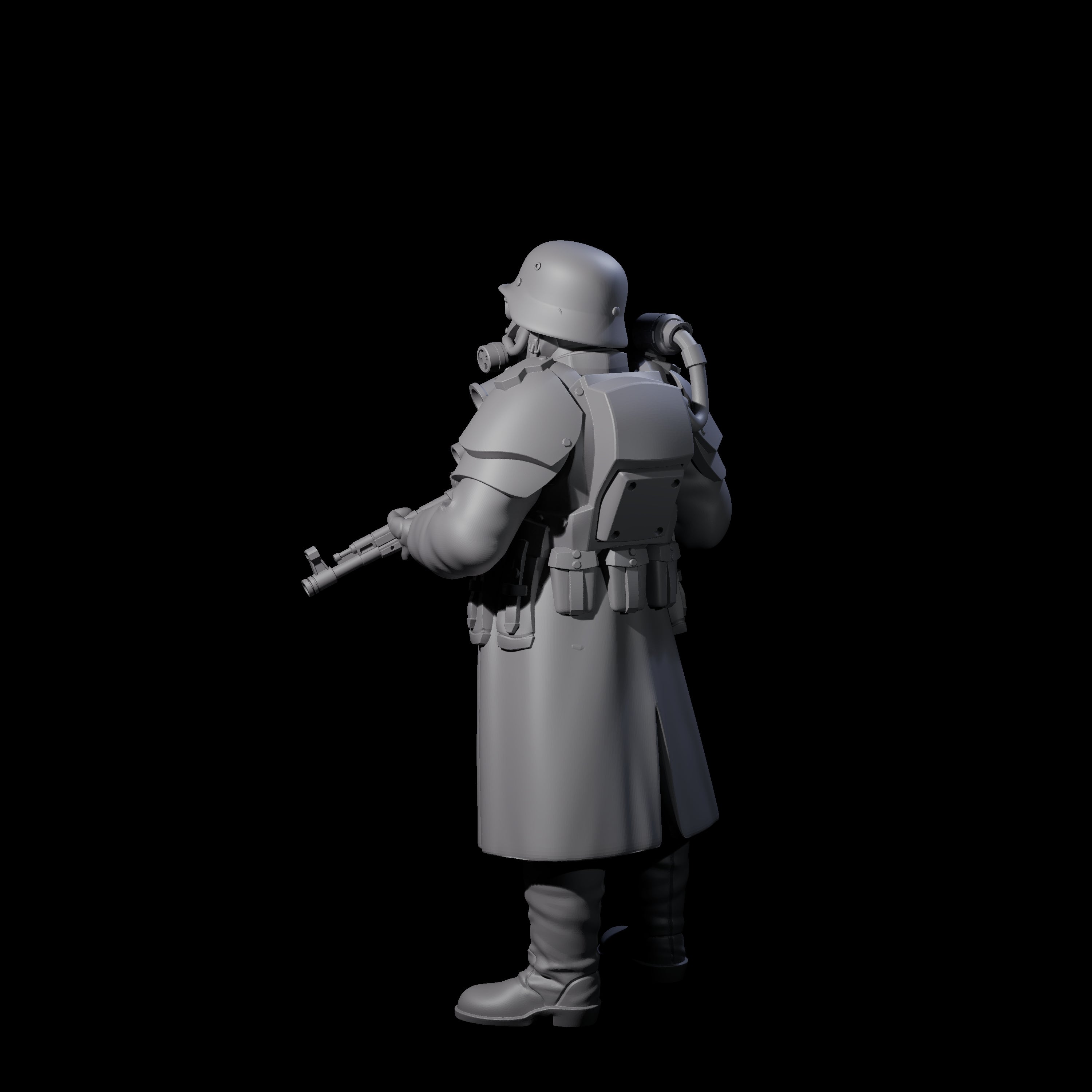Weird War German Masked Commando A Miniature for Dungeons and Dragons, Pathfinder or other TTRPGs