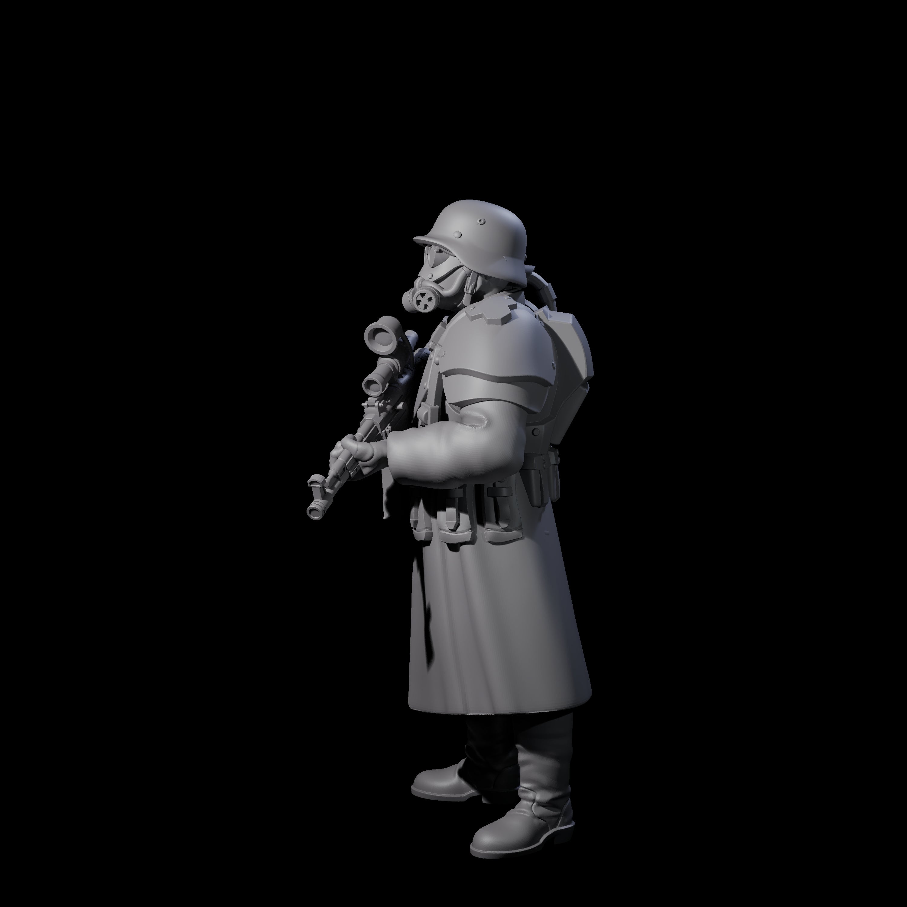 Weird War German Masked Commando A Miniature for Dungeons and Dragons, Pathfinder or other TTRPGs