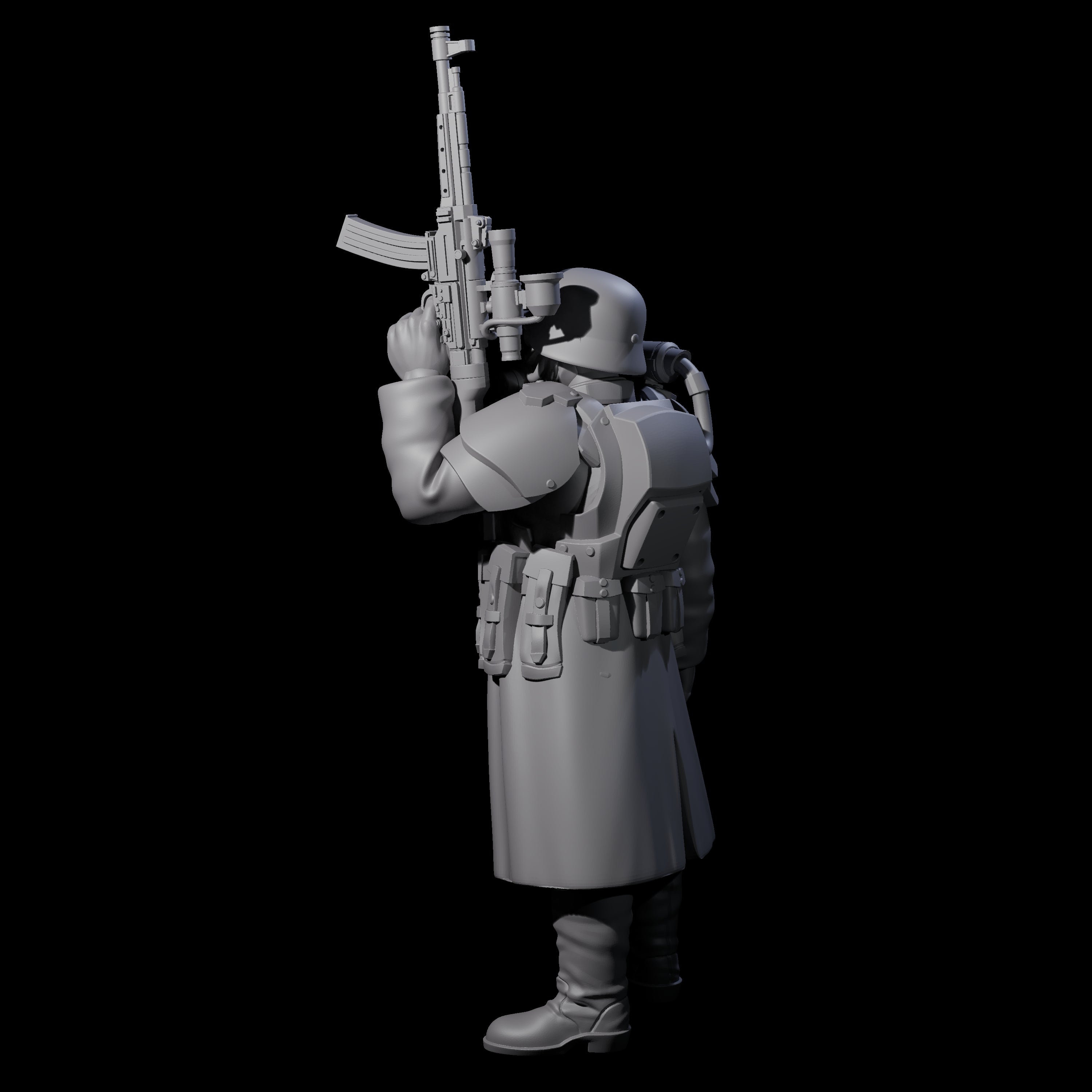 Weird War German Masked Commando B Miniature for Dungeons and Dragons, Pathfinder or other TTRPGs