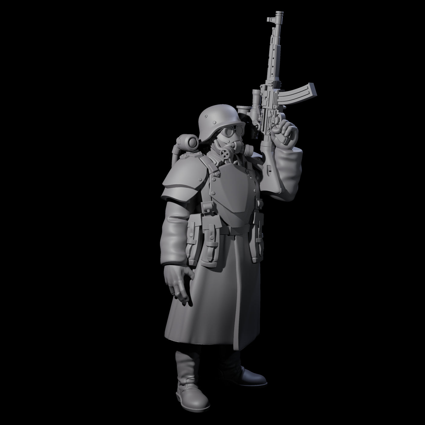 Weird War German Masked Commando B Miniature for Dungeons and Dragons, Pathfinder or other TTRPGs