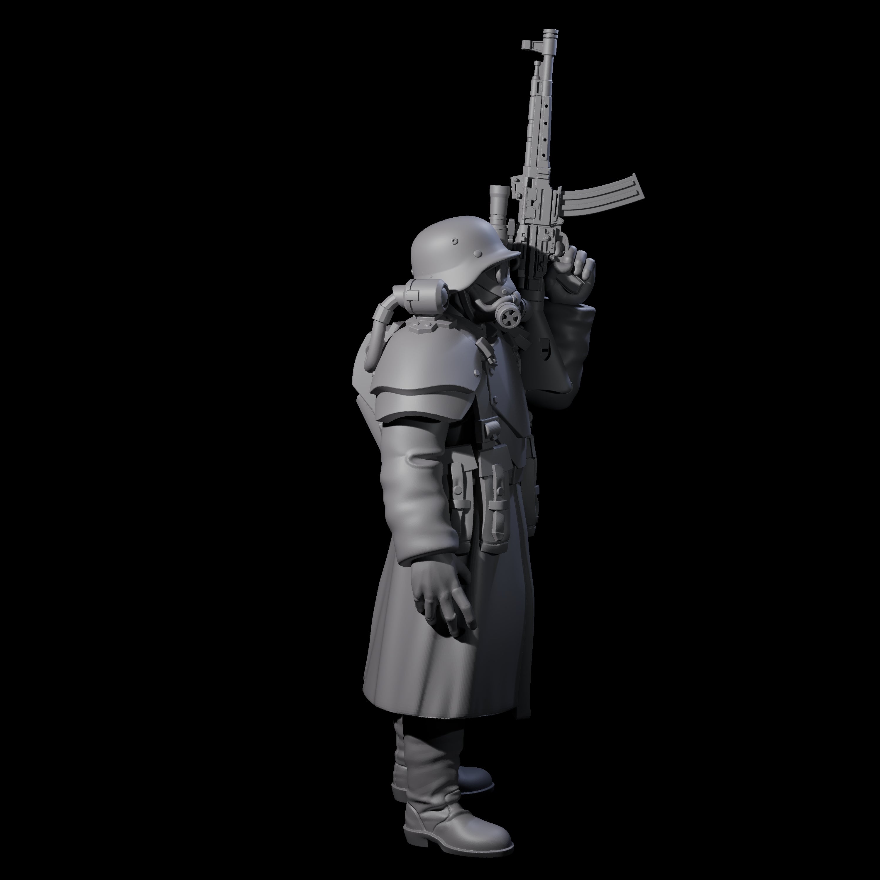 Weird War German Masked Commando B Miniature for Dungeons and Dragons, Pathfinder or other TTRPGs
